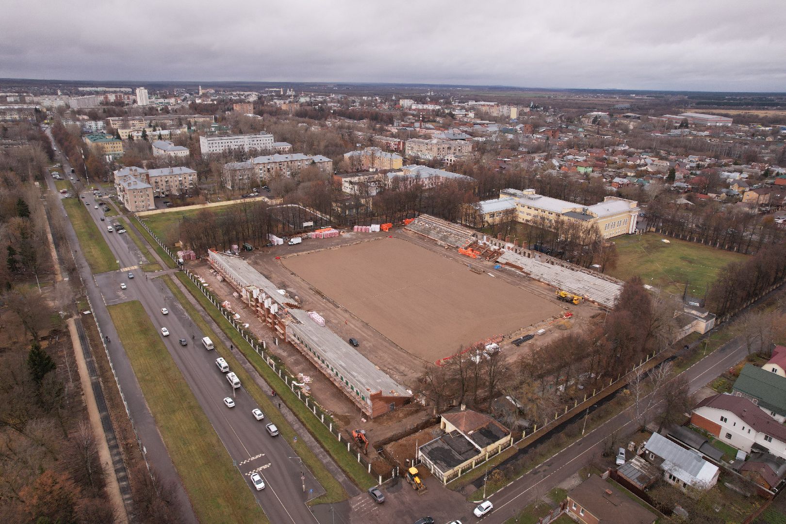 коломна, стадион,видео с коптера,