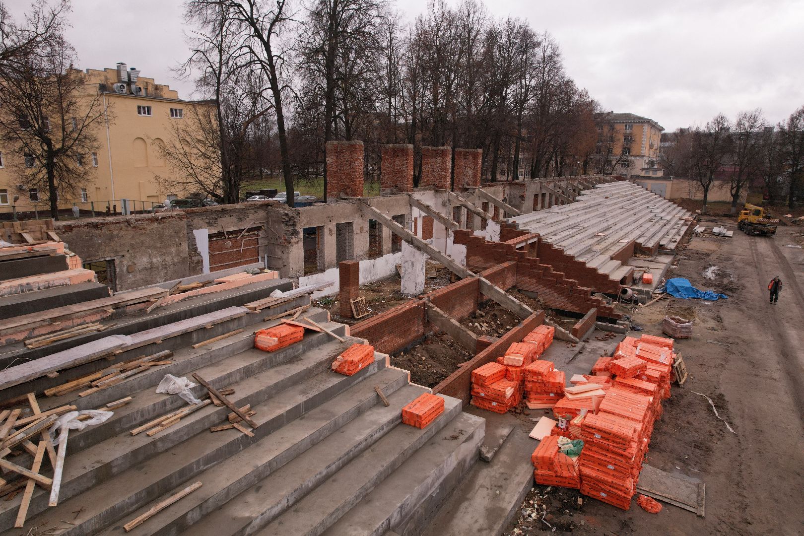 коломна, стадион,видео с коптера,