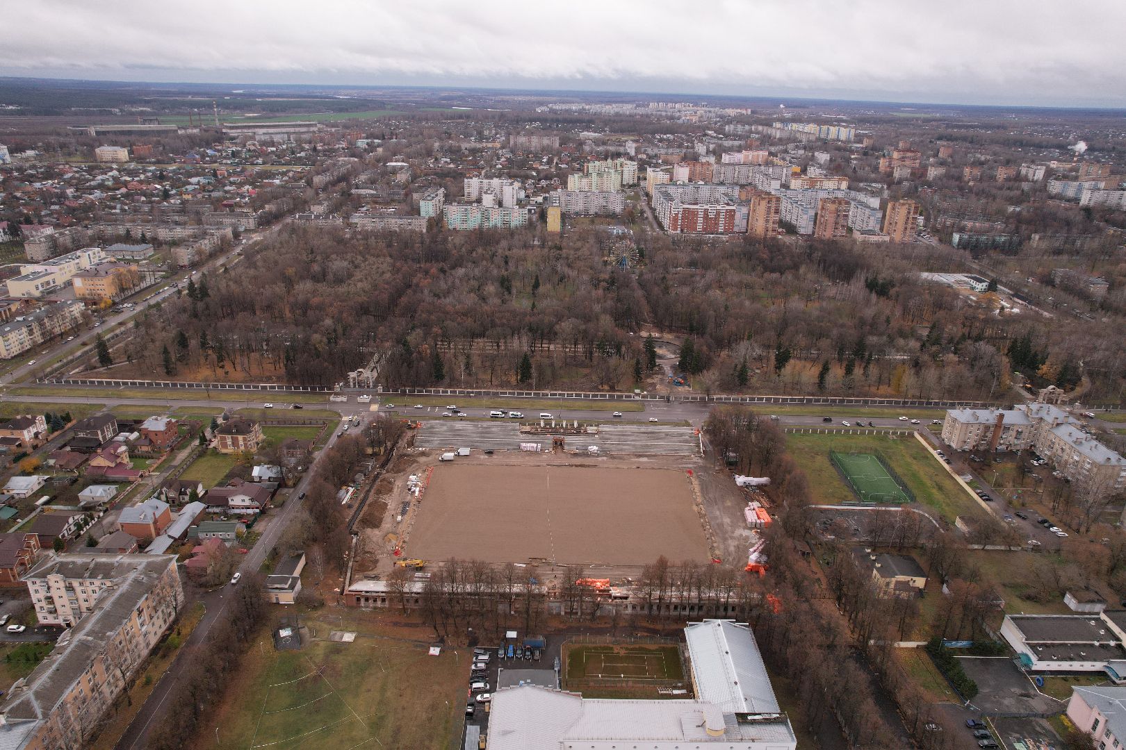 коломна, стадион,видео с коптера,