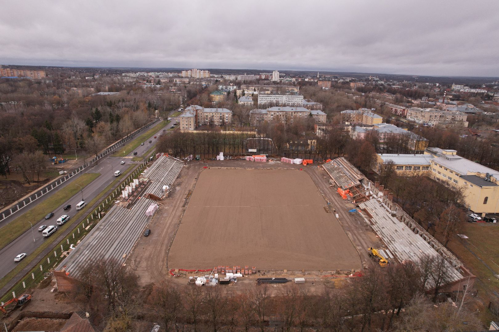 коломна, стадион,видео с коптера,