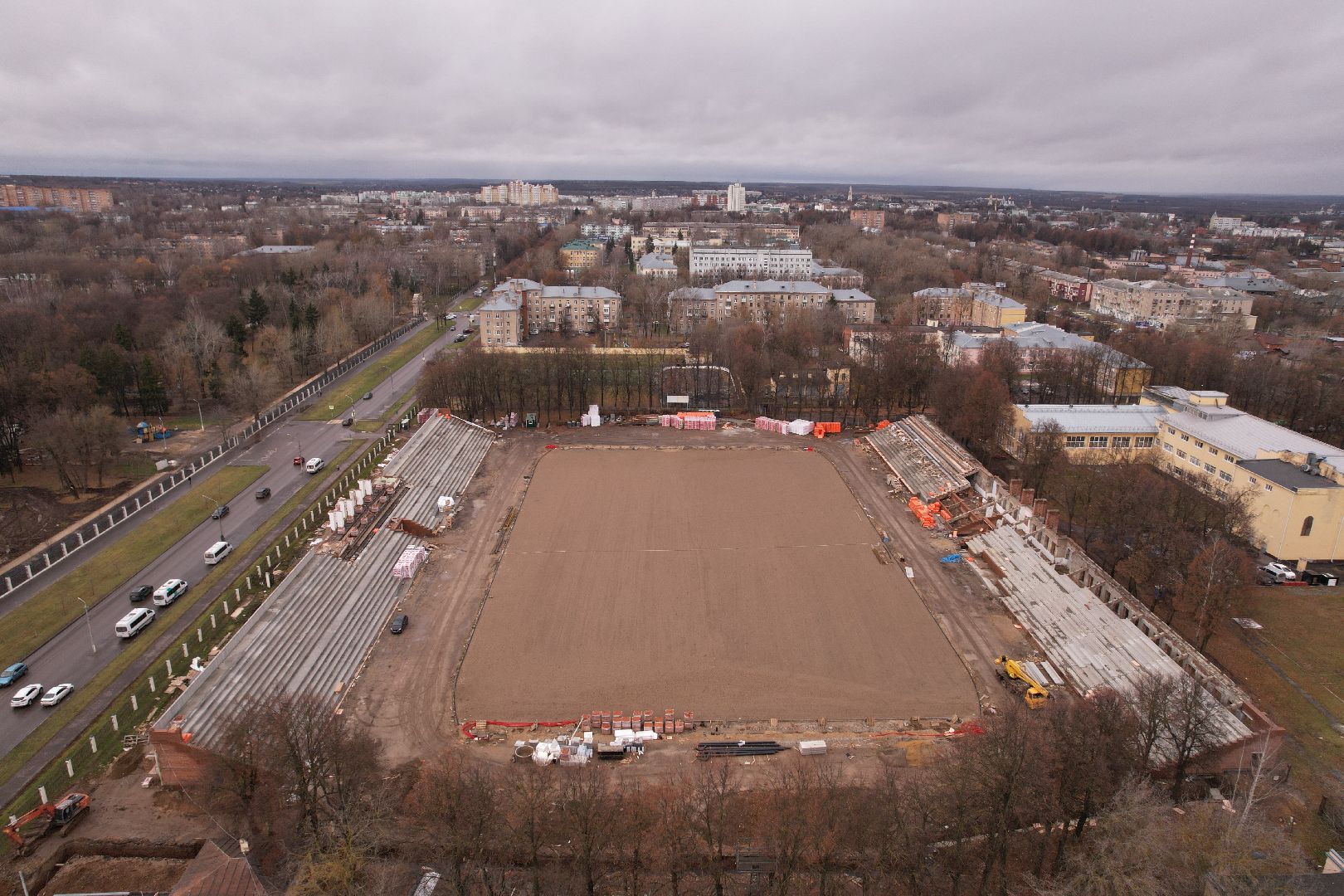 коломна, стадион,видео с коптера,