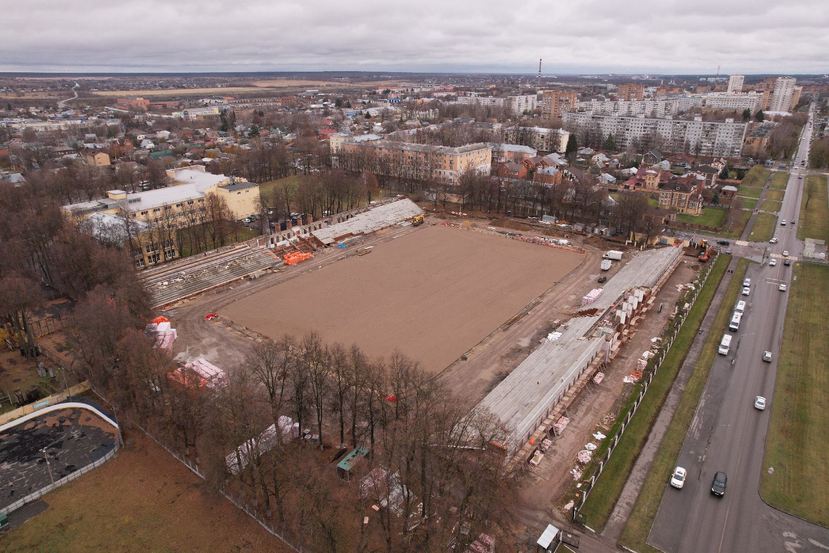 коломна, стадион,видео с коптера,