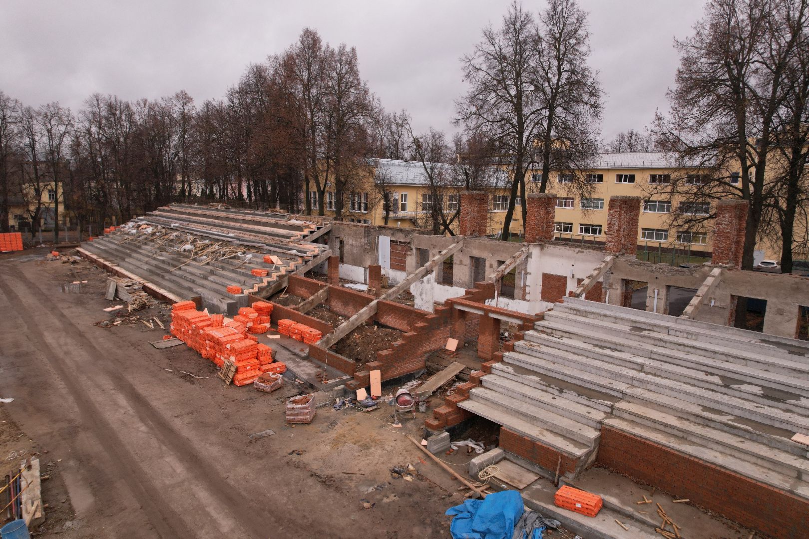 коломна, стадион,видео с коптера,