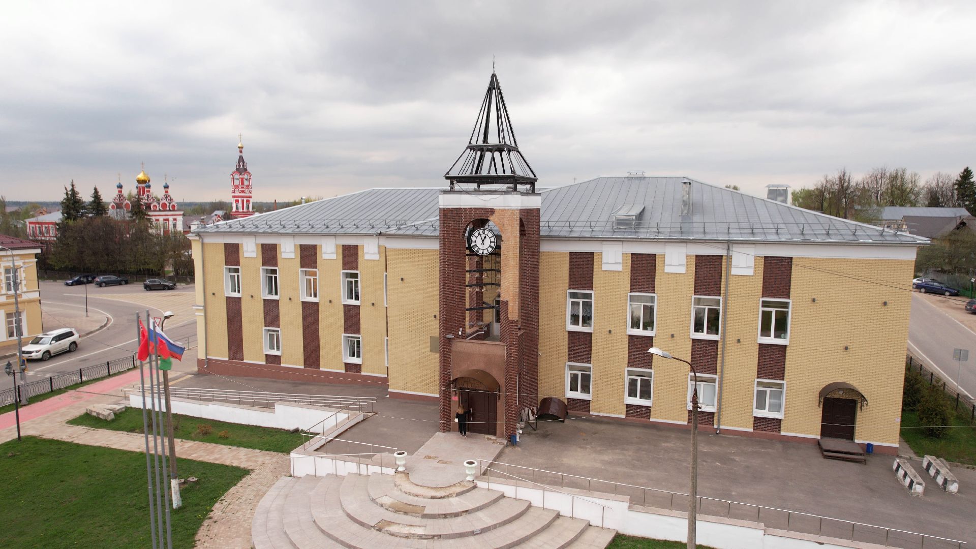 талдом, школа, благоустройство,видео с коптера,