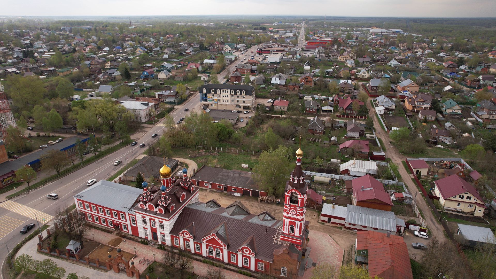талдом, школа, благоустройство,видео с коптера,
