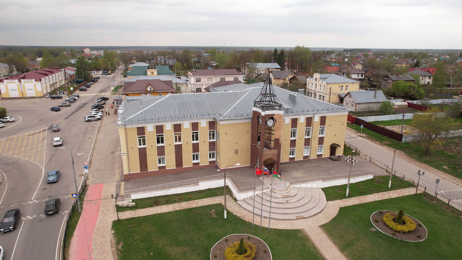 талдом, школа, благоустройство,видео с коптера,