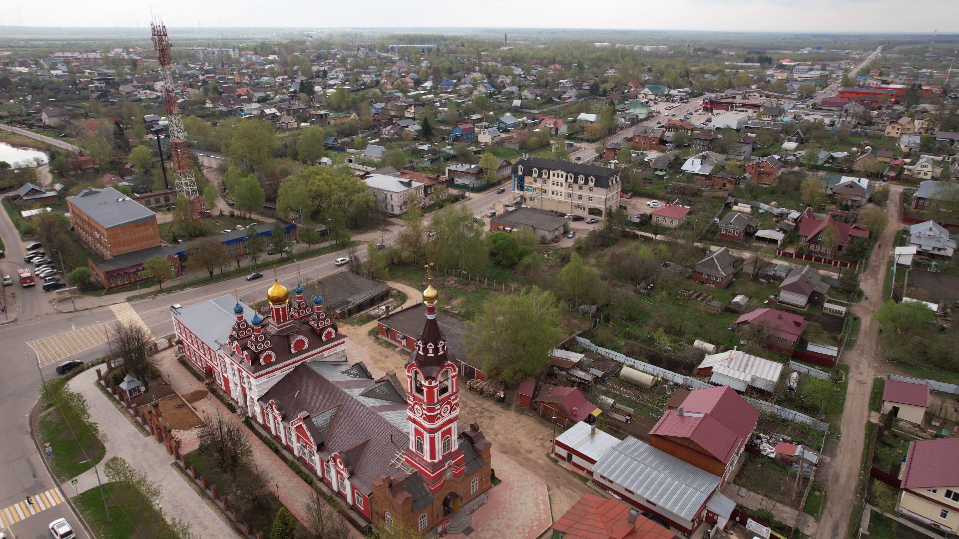 талдом, школа, благоустройство,видео с коптера,