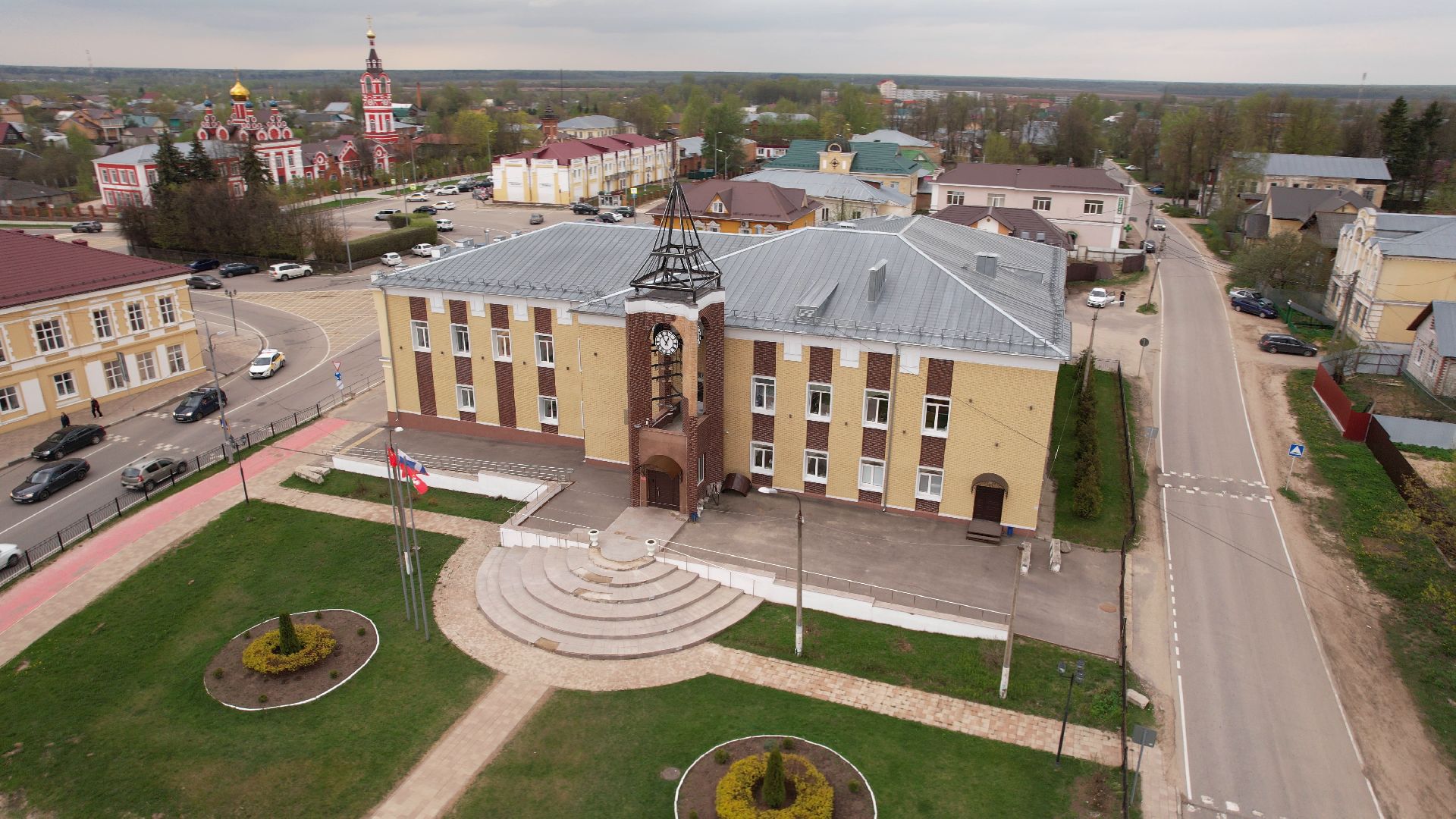талдом, школа, благоустройство,видео с коптера,