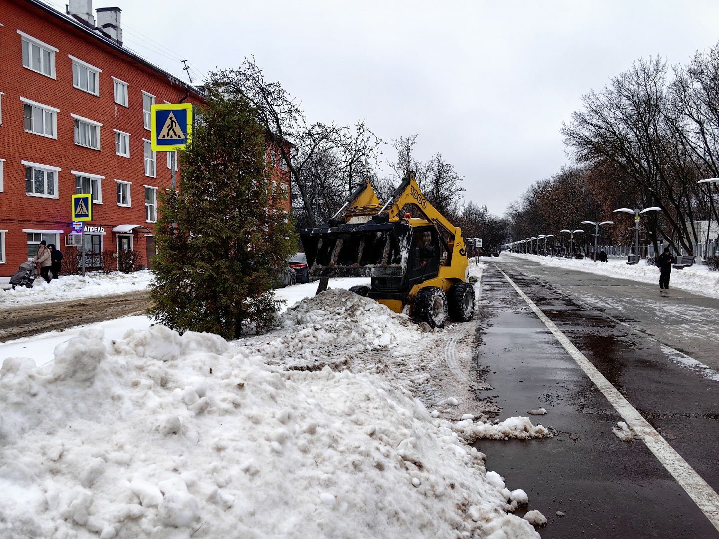снегопад, непогода, коммунальные служба, техника,