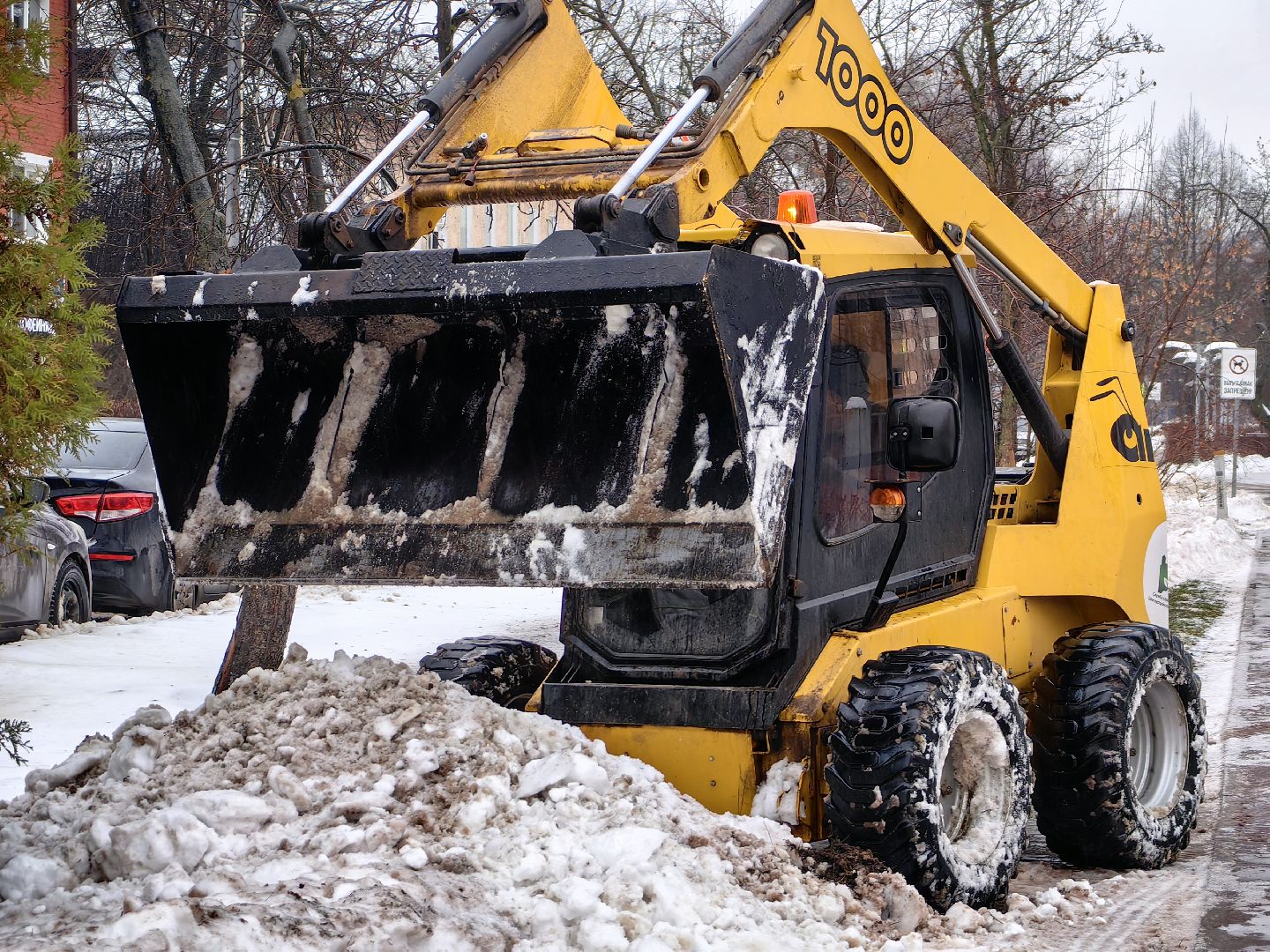 снегопад, непогода, коммунальные служба, техника,
