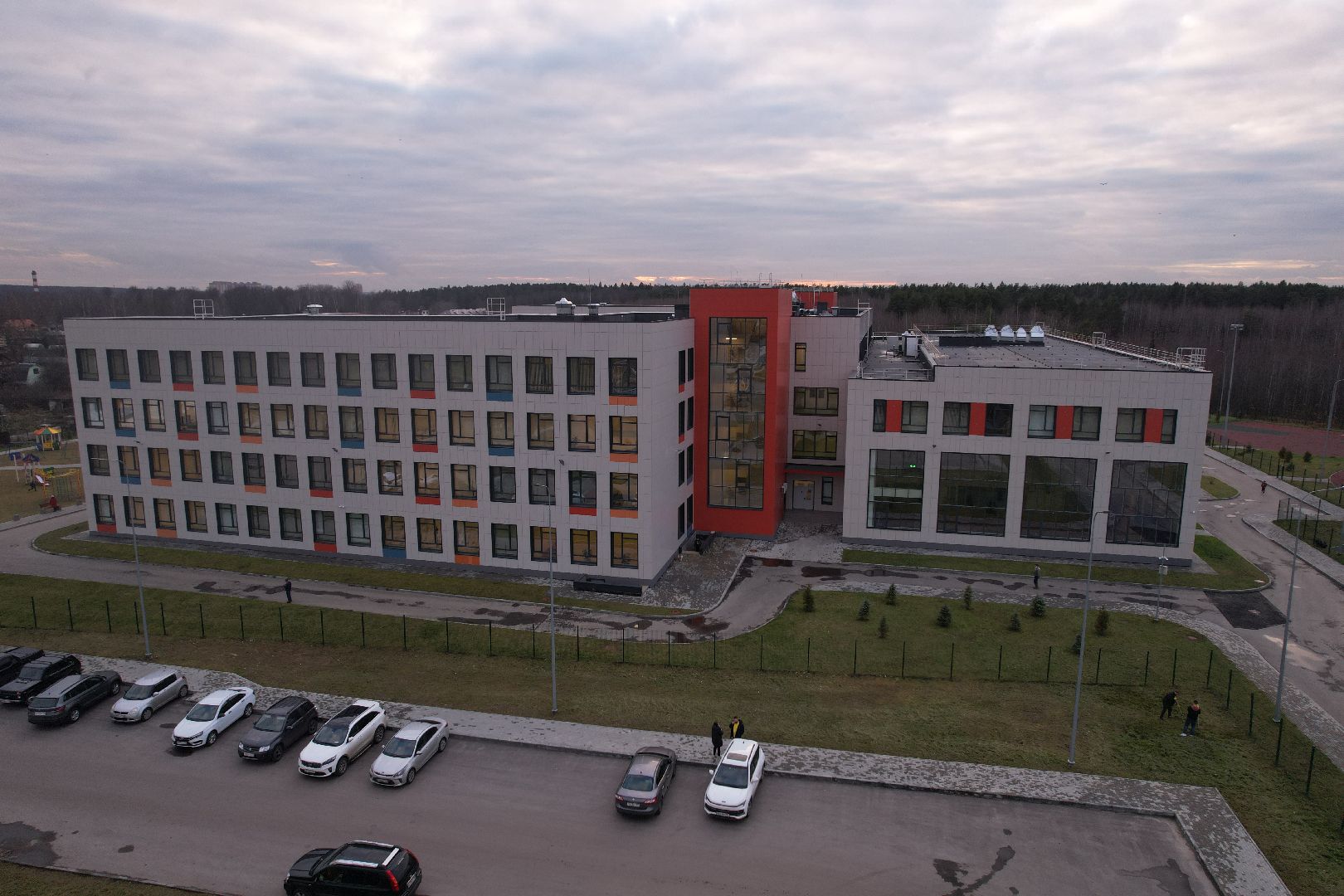 школа,видео с коптера,