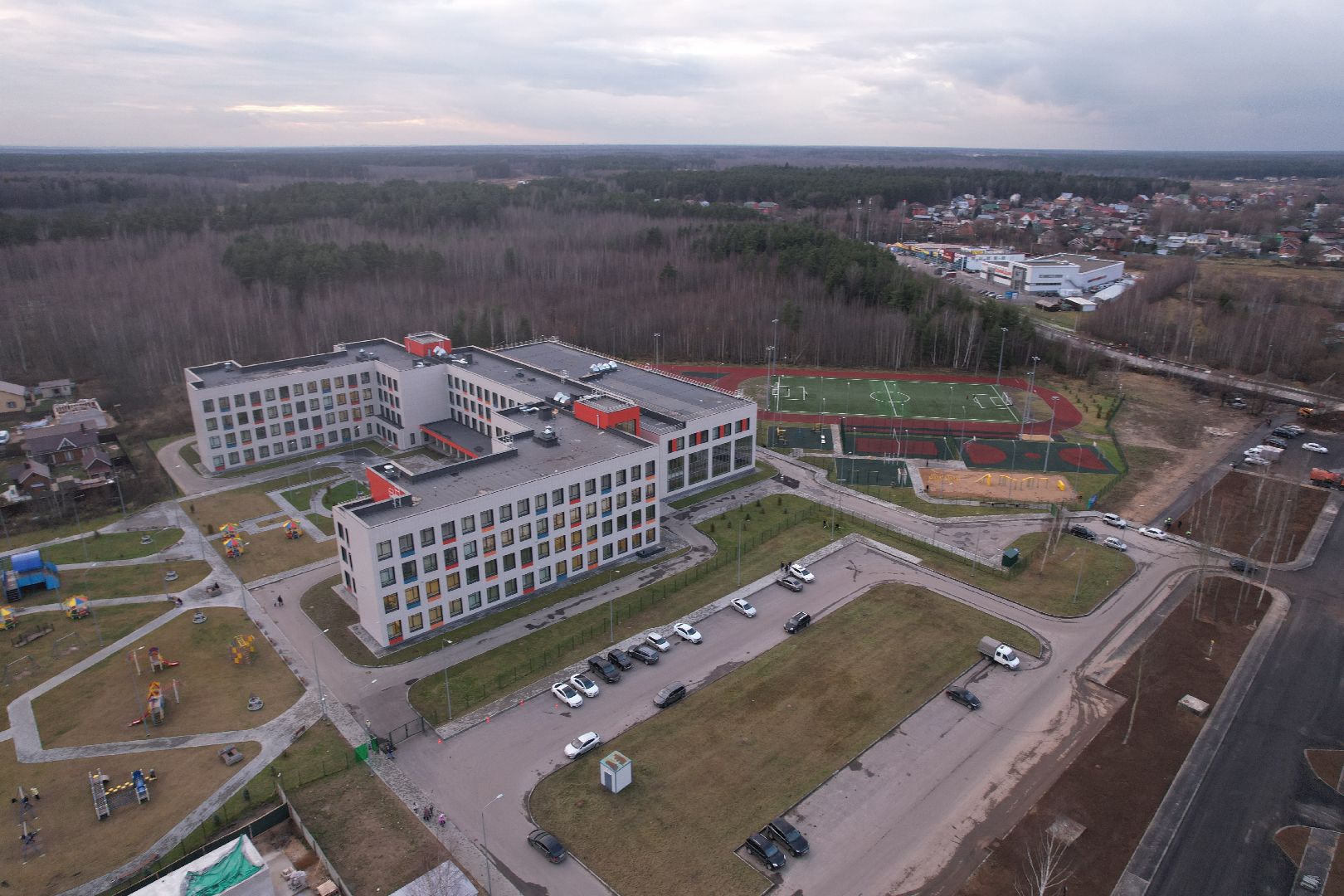 школа,видео с коптера,