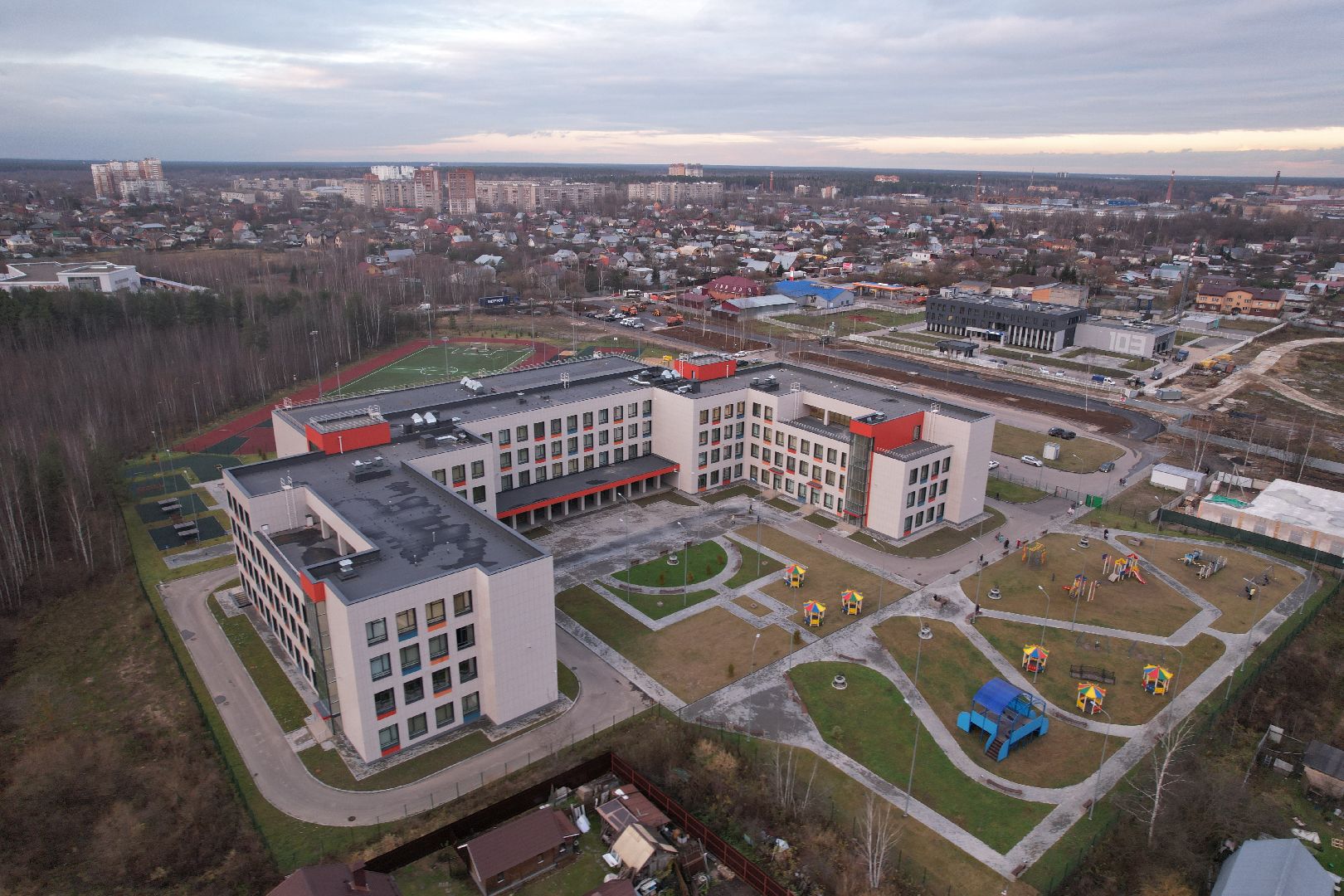 школа,видео с коптера,