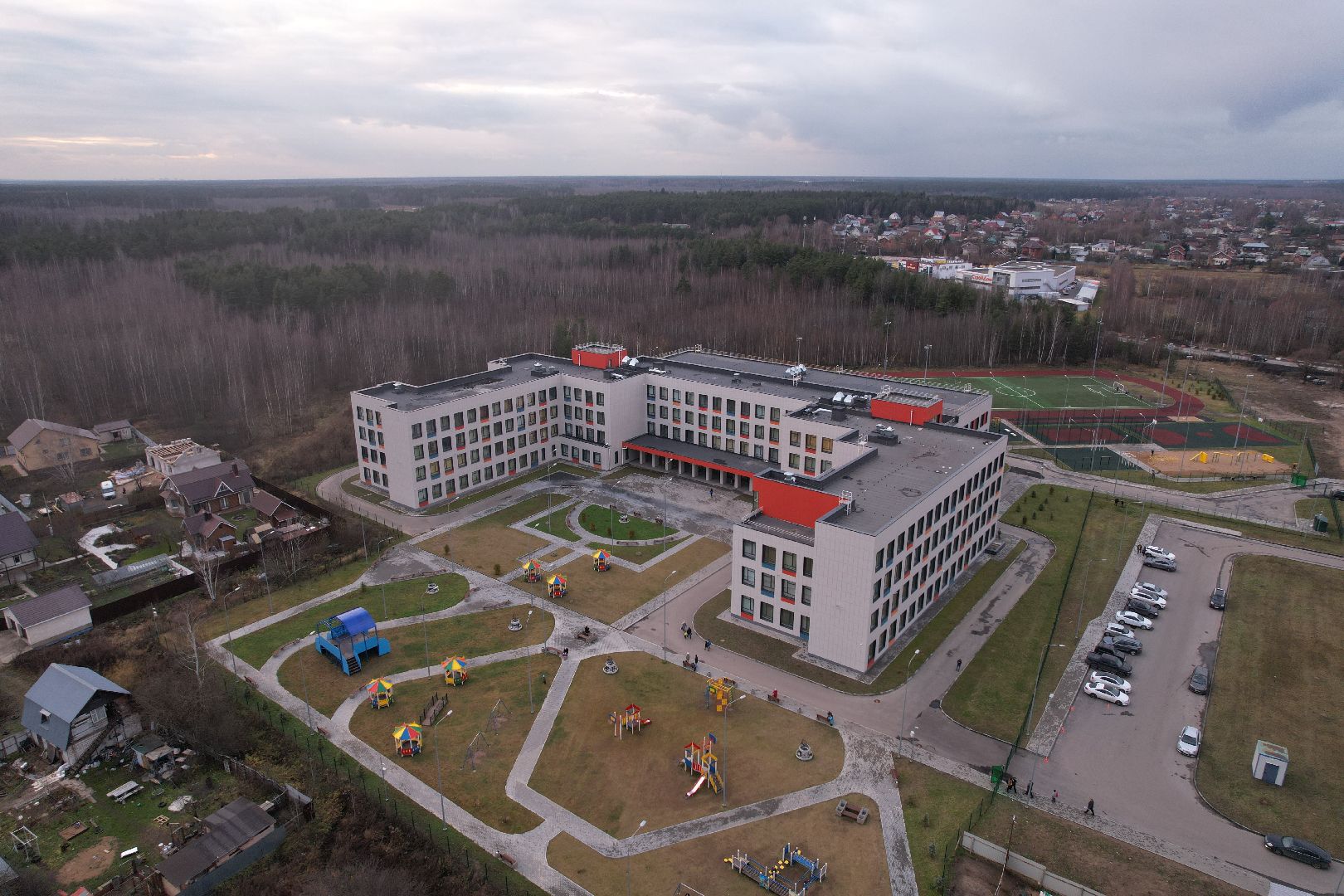 школа,видео с коптера,