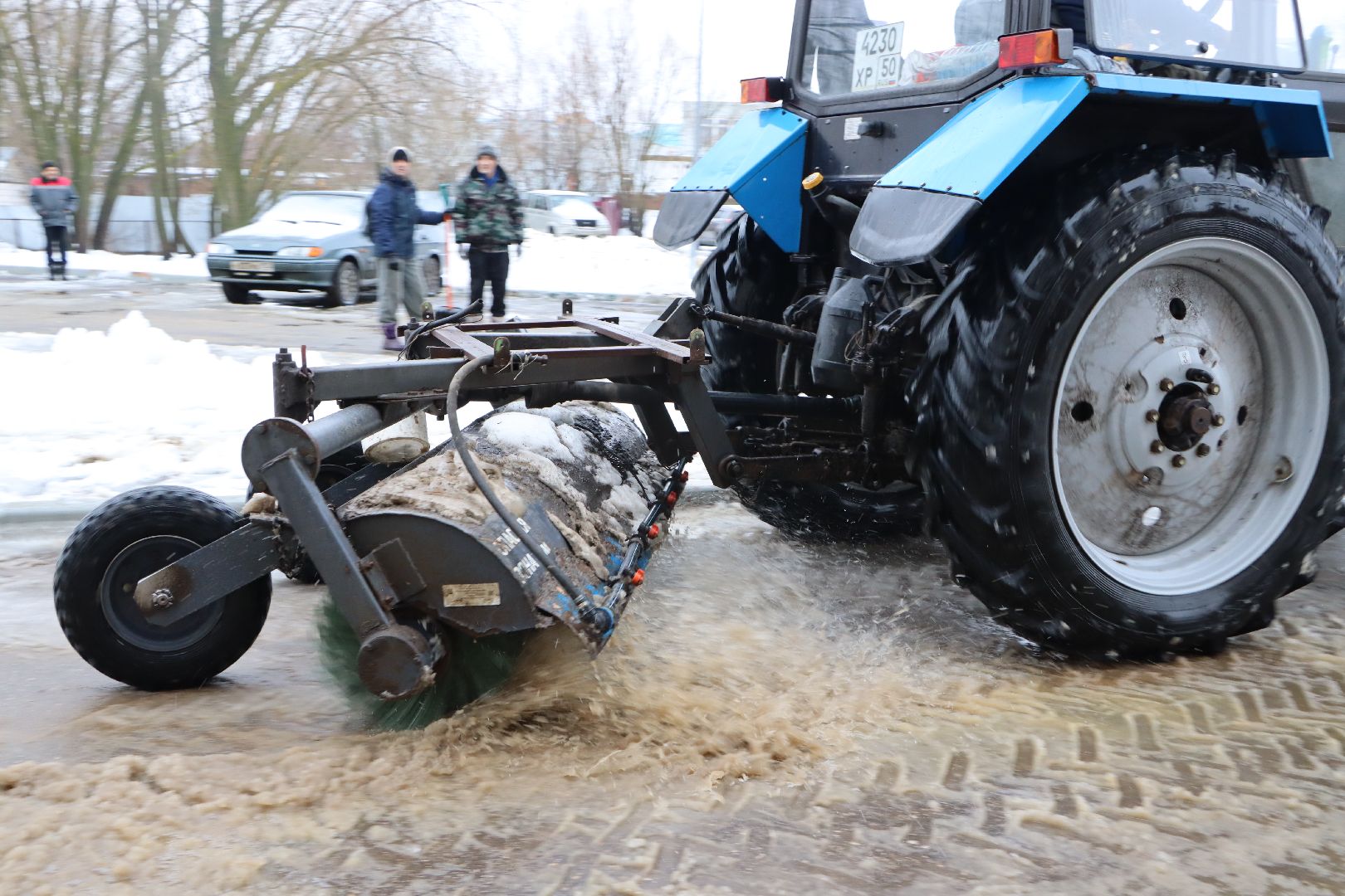 Серебряные Пруды, снегопад, дороги, дворовые территории,
