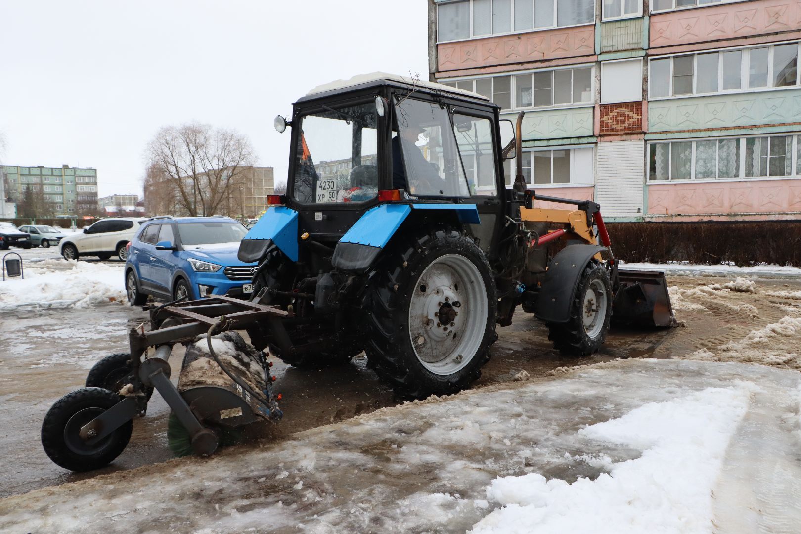 Серебряные Пруды, снегопад, дороги, дворовые территории,