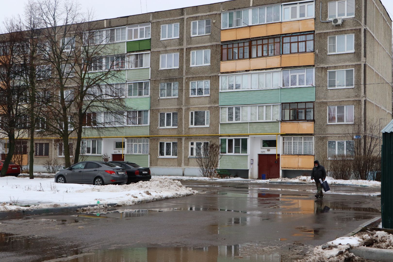 Серебряные Пруды, снегопад, дороги, дворовые территории,