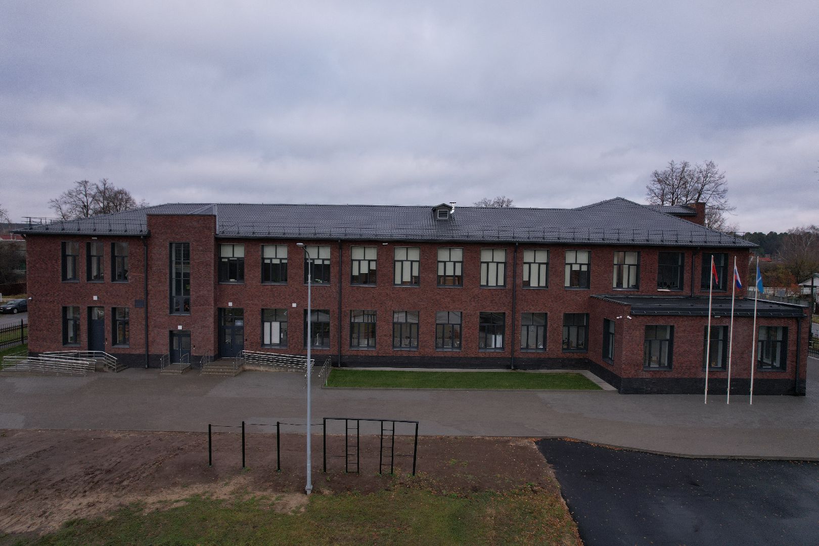 школа, озеры,видео с коптера,