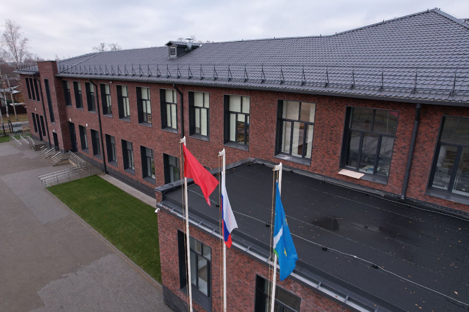 школа, озеры,видео с коптера,