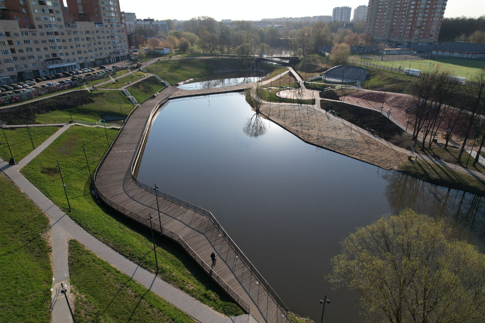 чехов, пруды,видео с коптера,