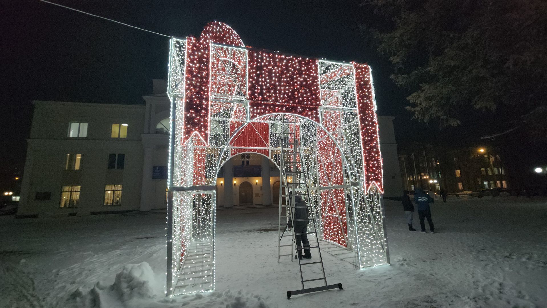 долгопрудный, новый год, ёлка, иллюминация,