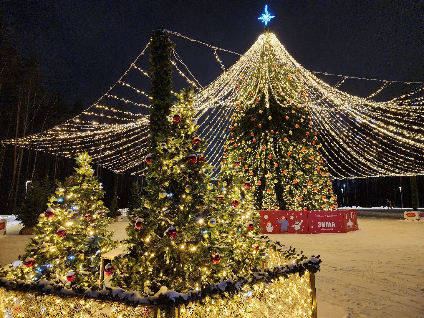 Одинцово, парк малевича, новый год, елка,