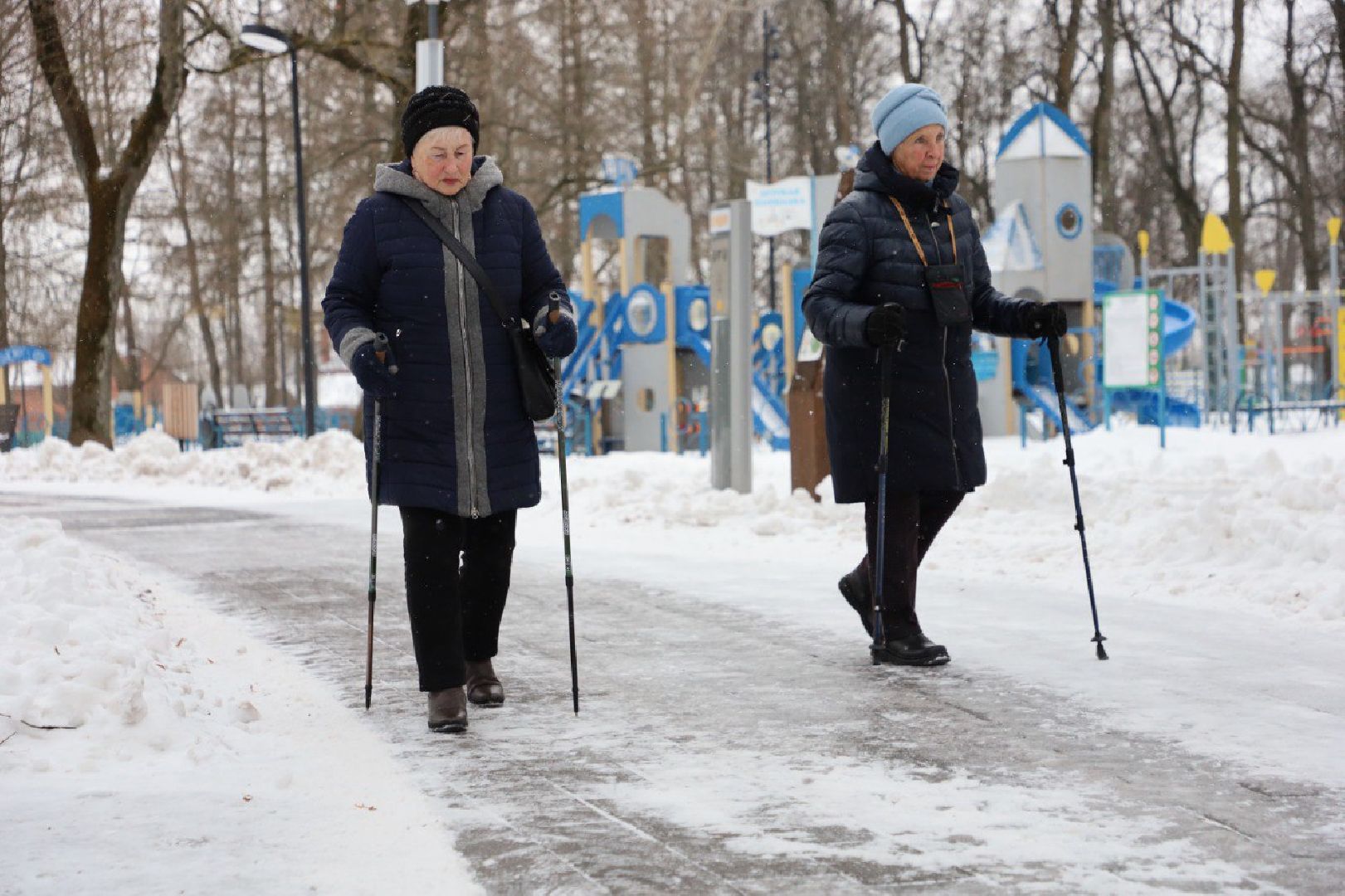 серпухов, глава серпухова, городские парки, снегопад, подготовка к праздникам,