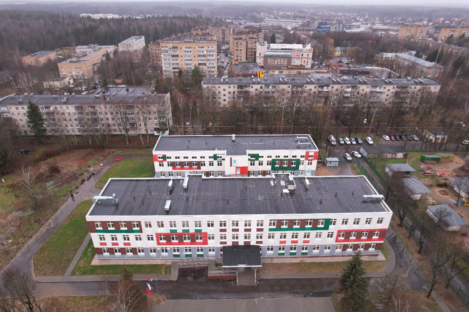 школа, селятино,видео с коптера,