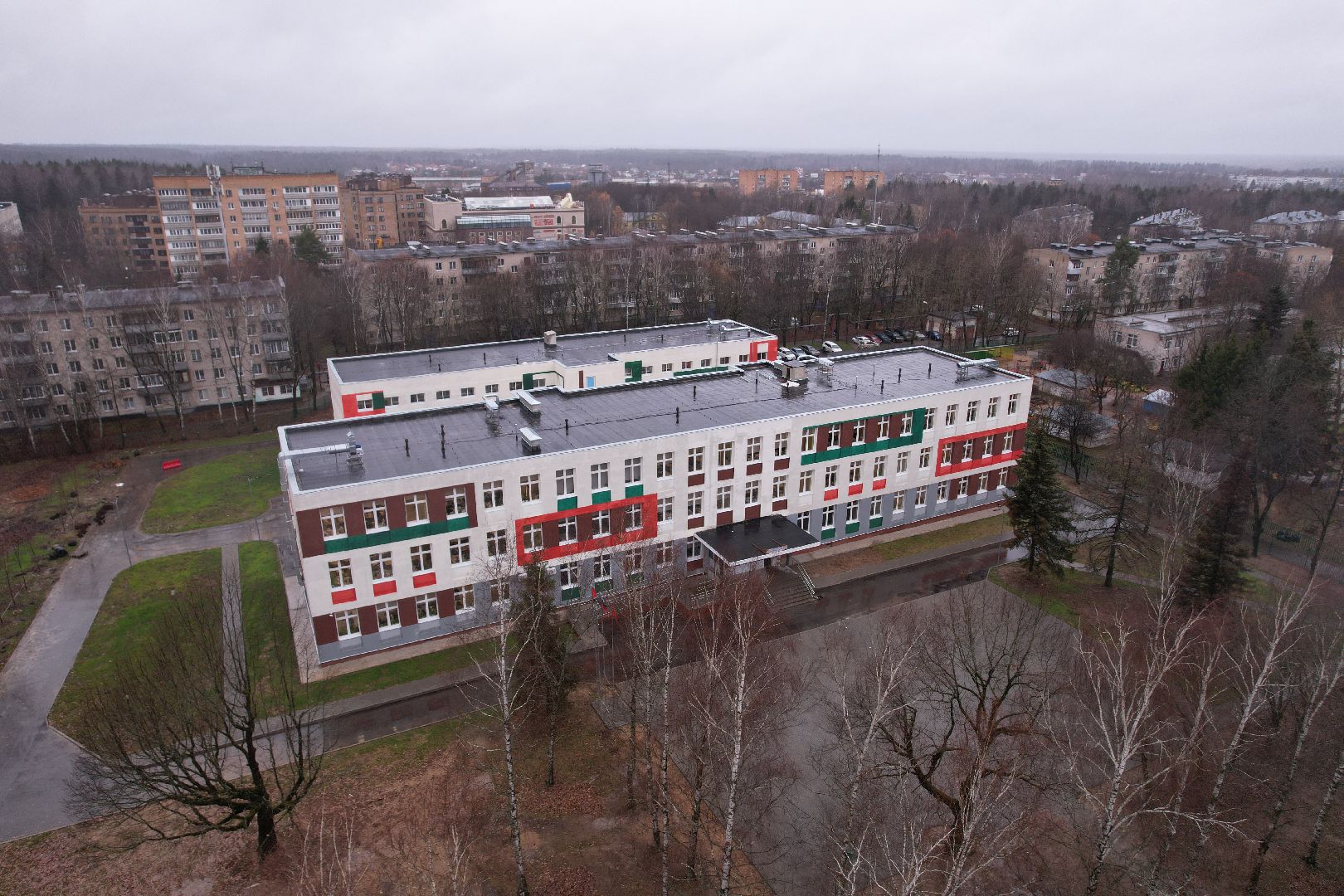 школа, селятино,видео с коптера,