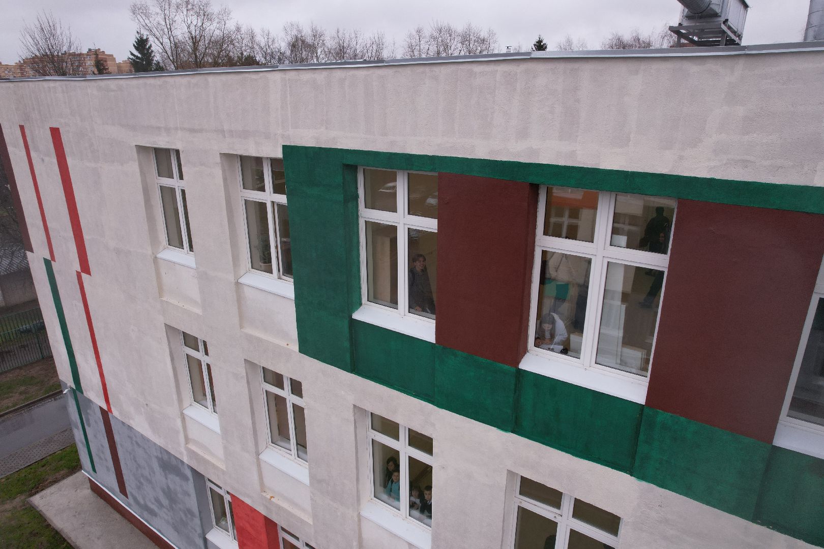 школа, селятино,видео с коптера,