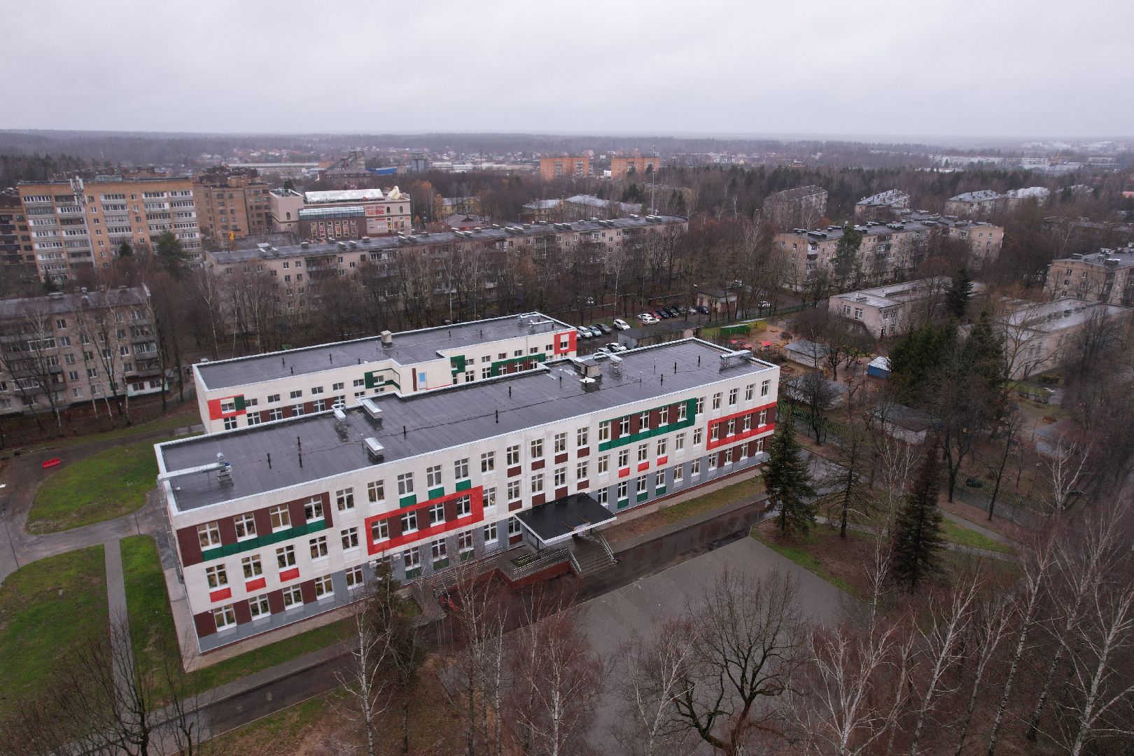 школа, селятино,видео с коптера,