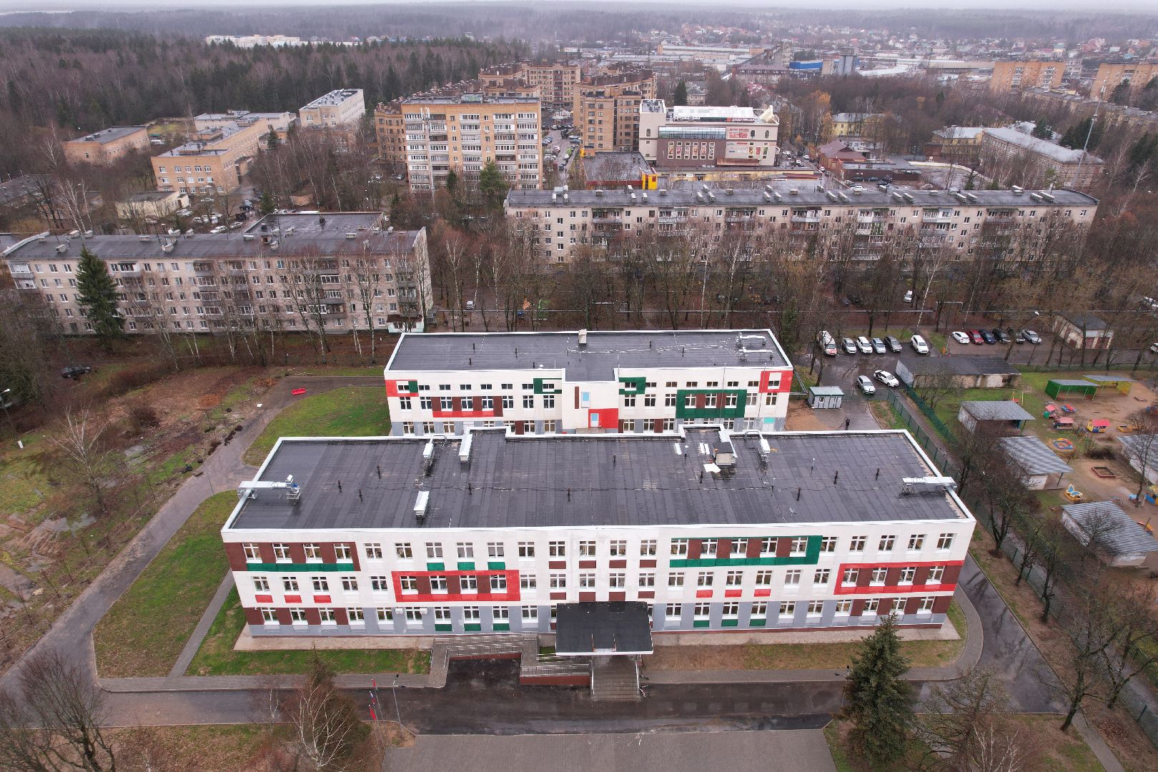 школа, селятино,видео с коптера,