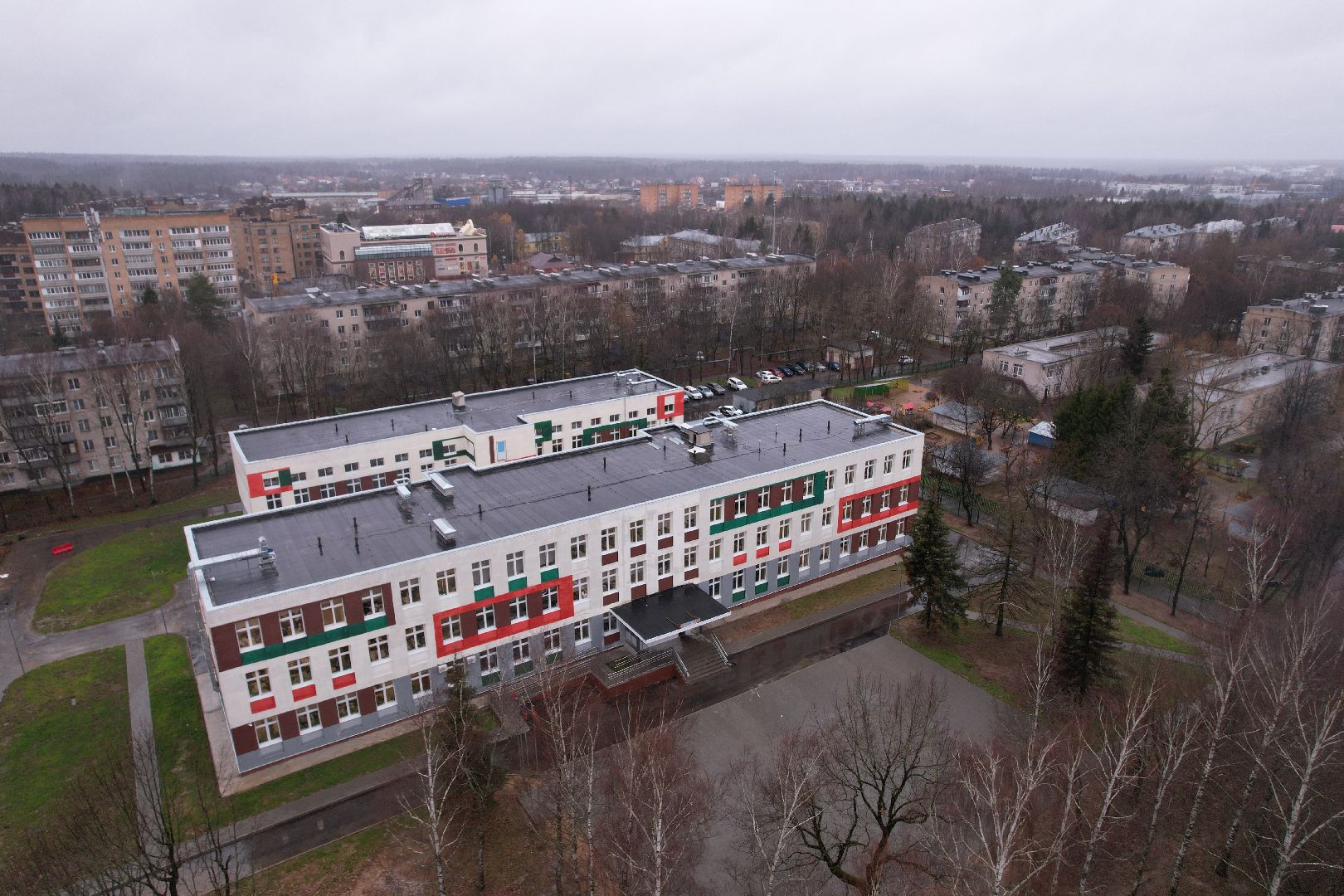 школа, селятино,видео с коптера,