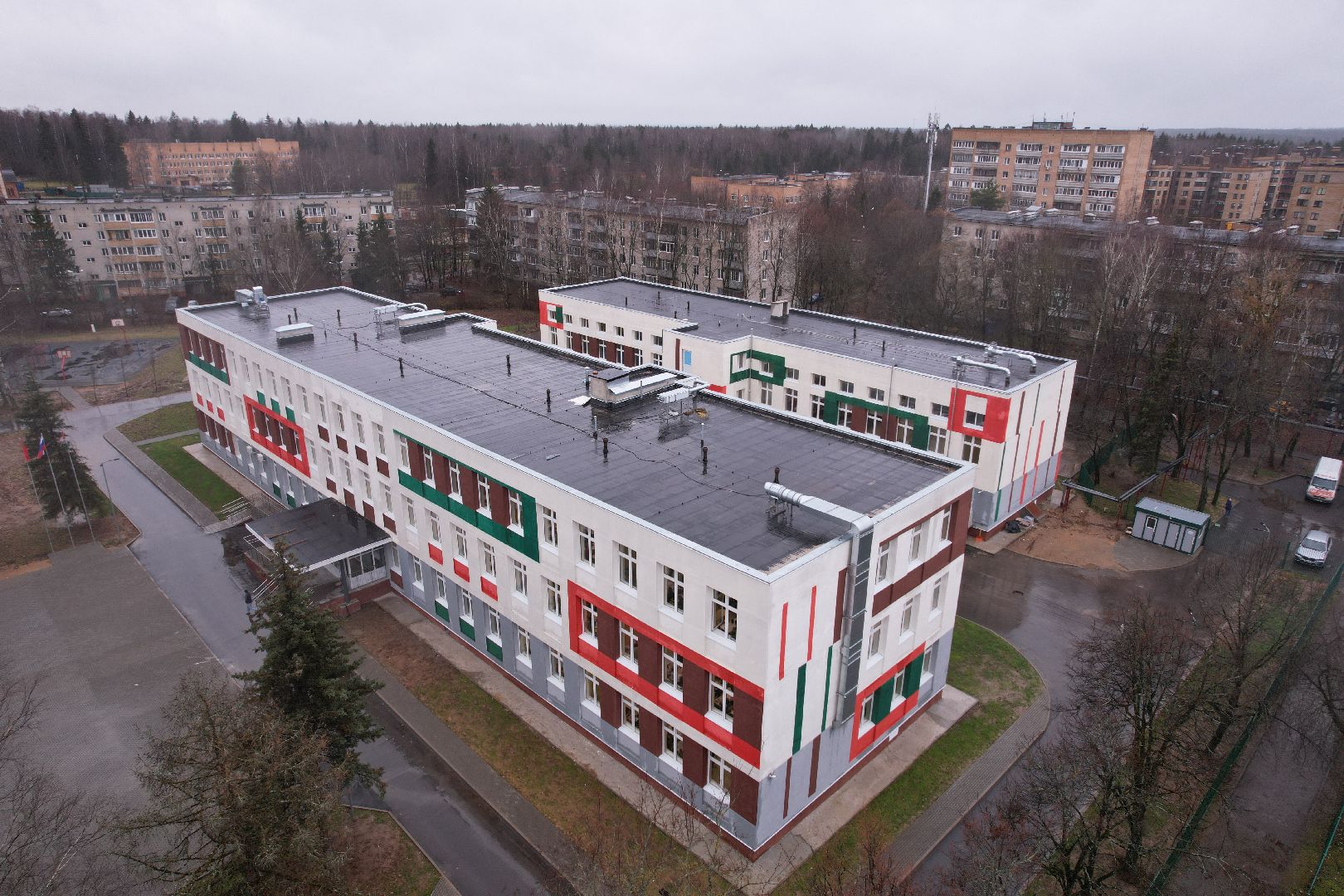 школа, селятино,видео с коптера,