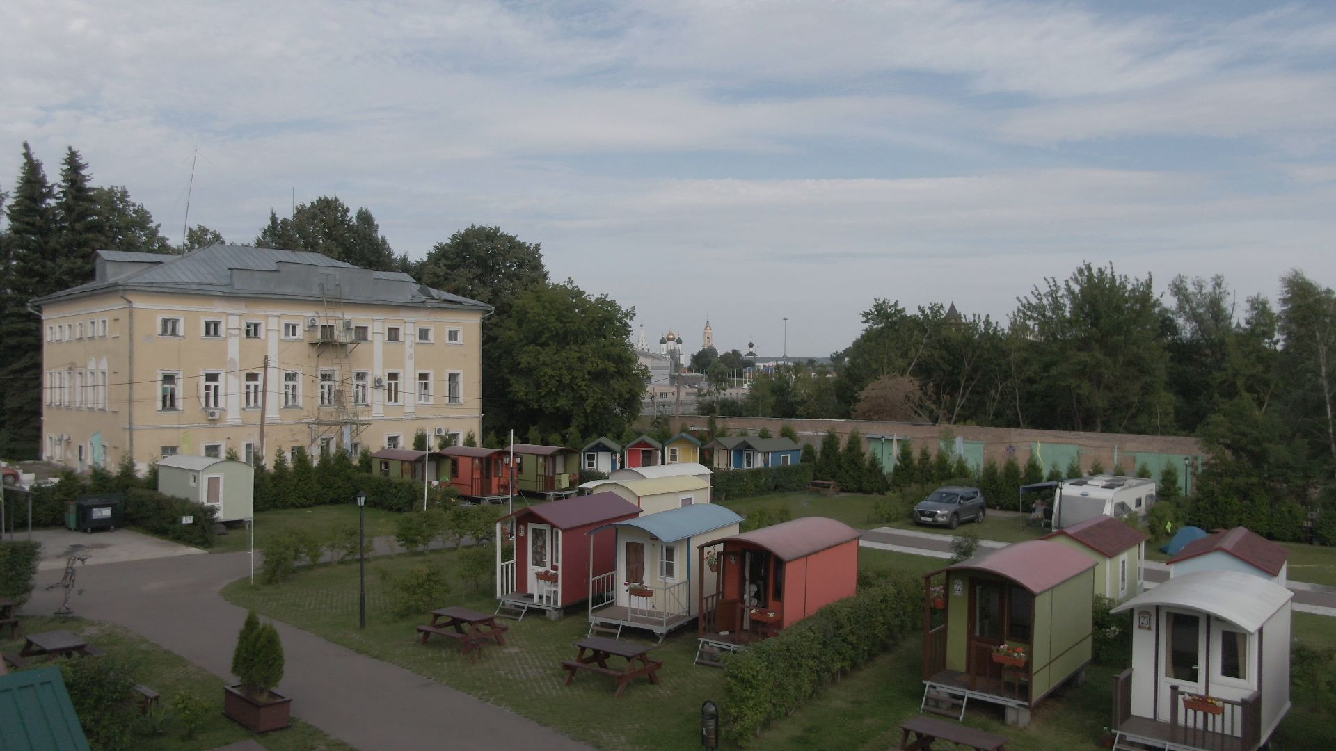 кемпинг, коломна, туризм,видео с коптера,