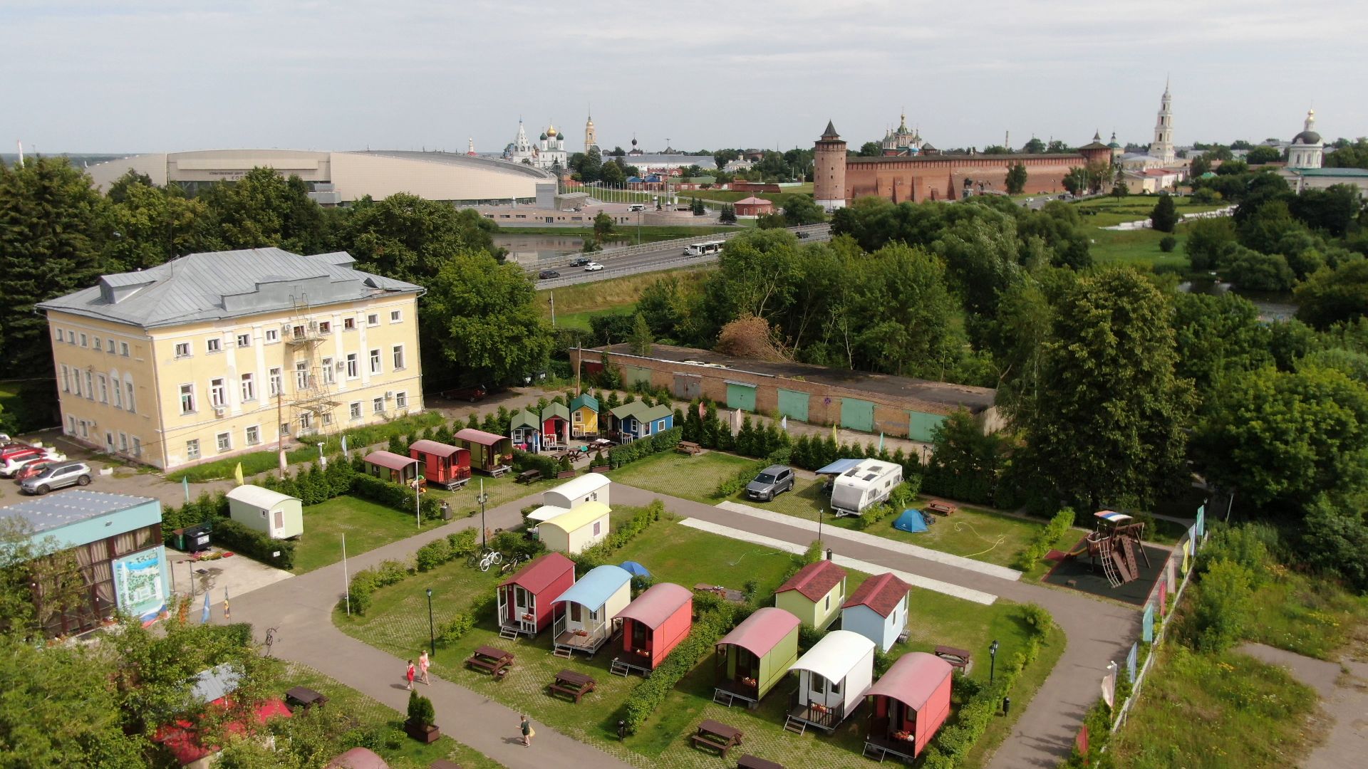 кемпинг, коломна, туризм,видео с коптера,
