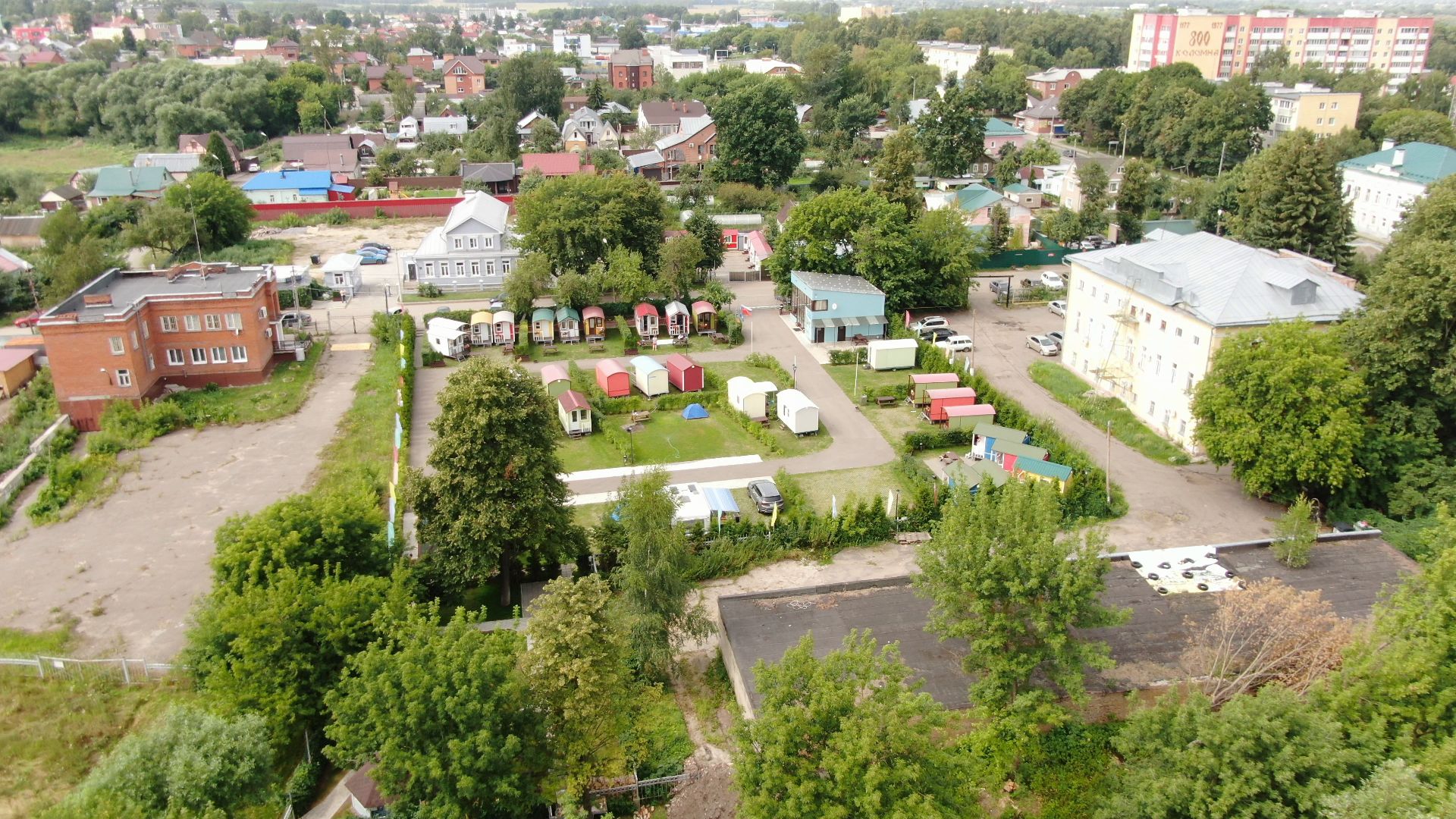 кемпинг, коломна, туризм,видео с коптера,