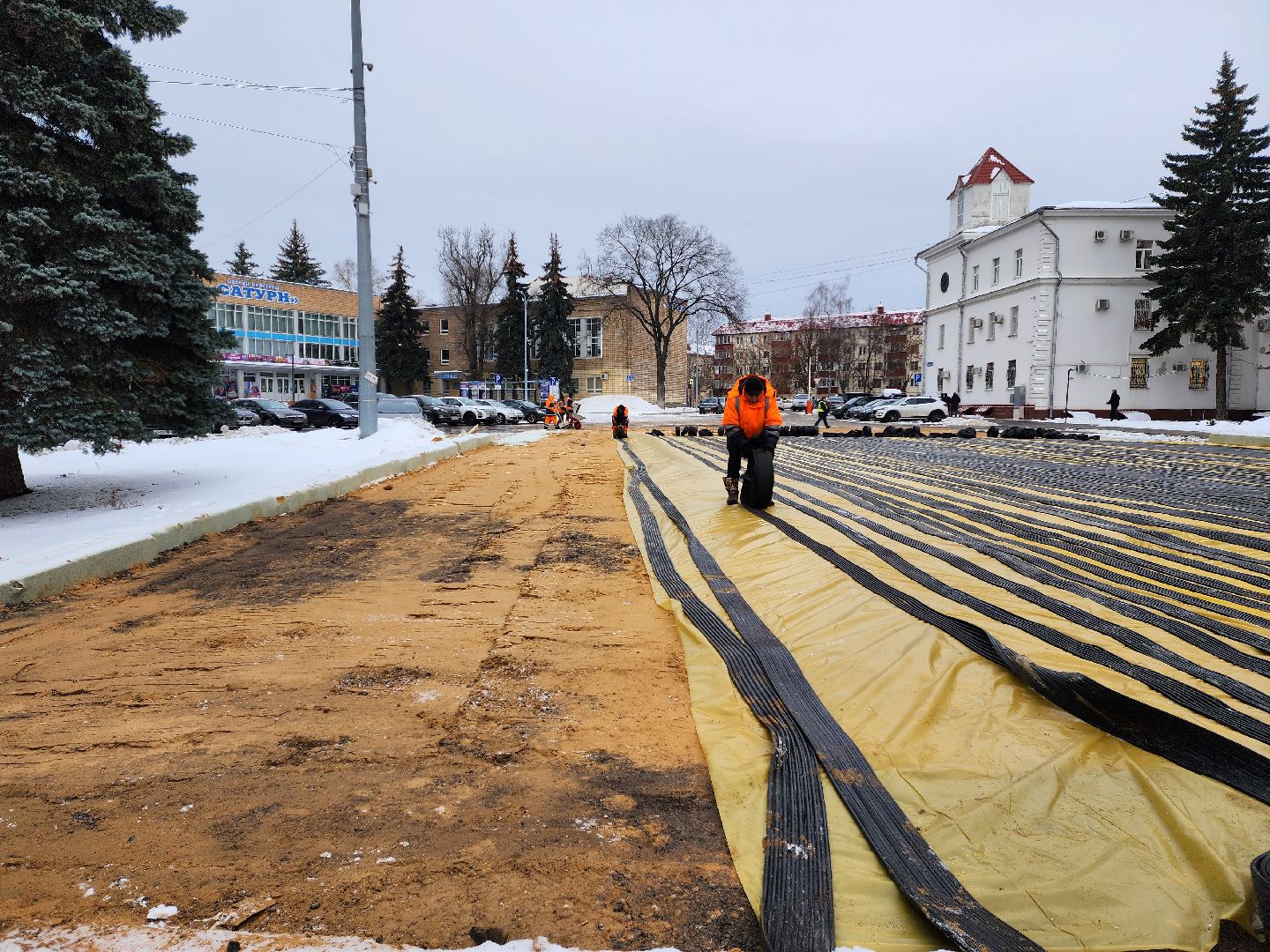 Раменское, благоустройство, каток в центре города,строительство катка,