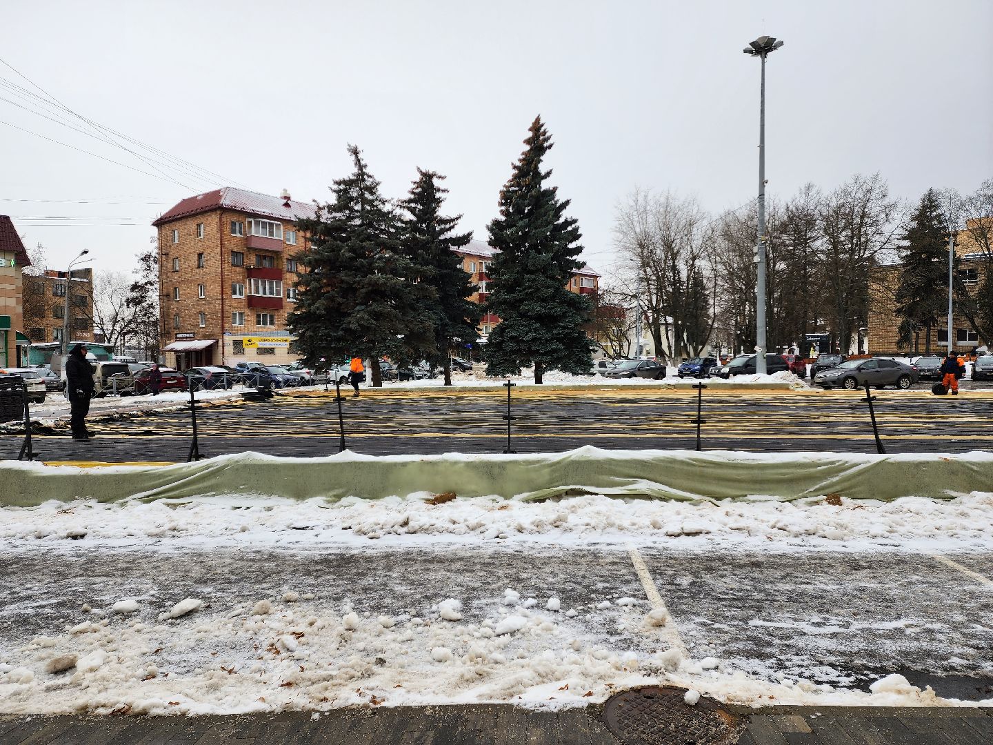 Раменское, благоустройство, каток в центре города,строительство катка,