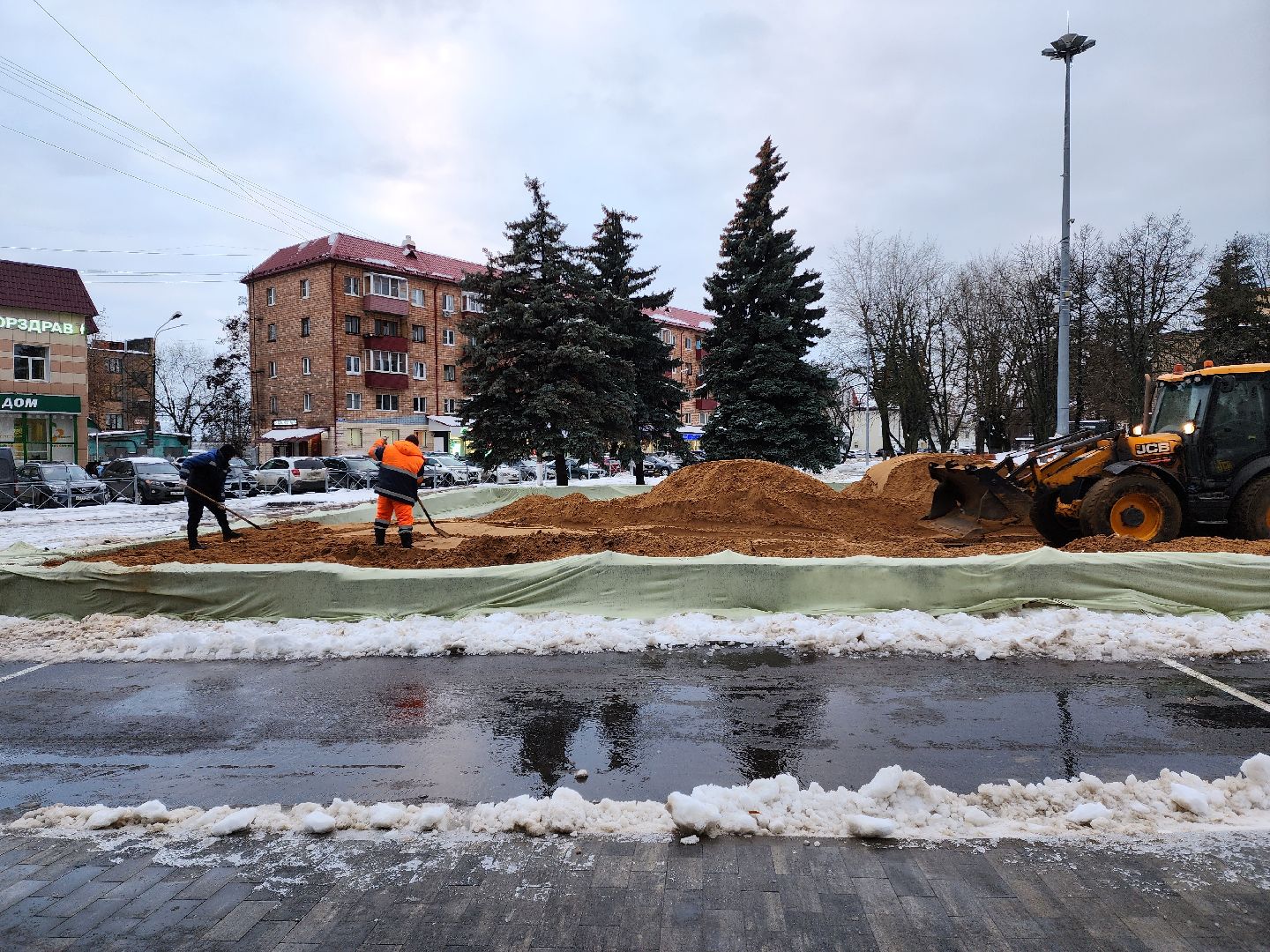 Раменское, благоустройство, каток в центре города,строительство катка,