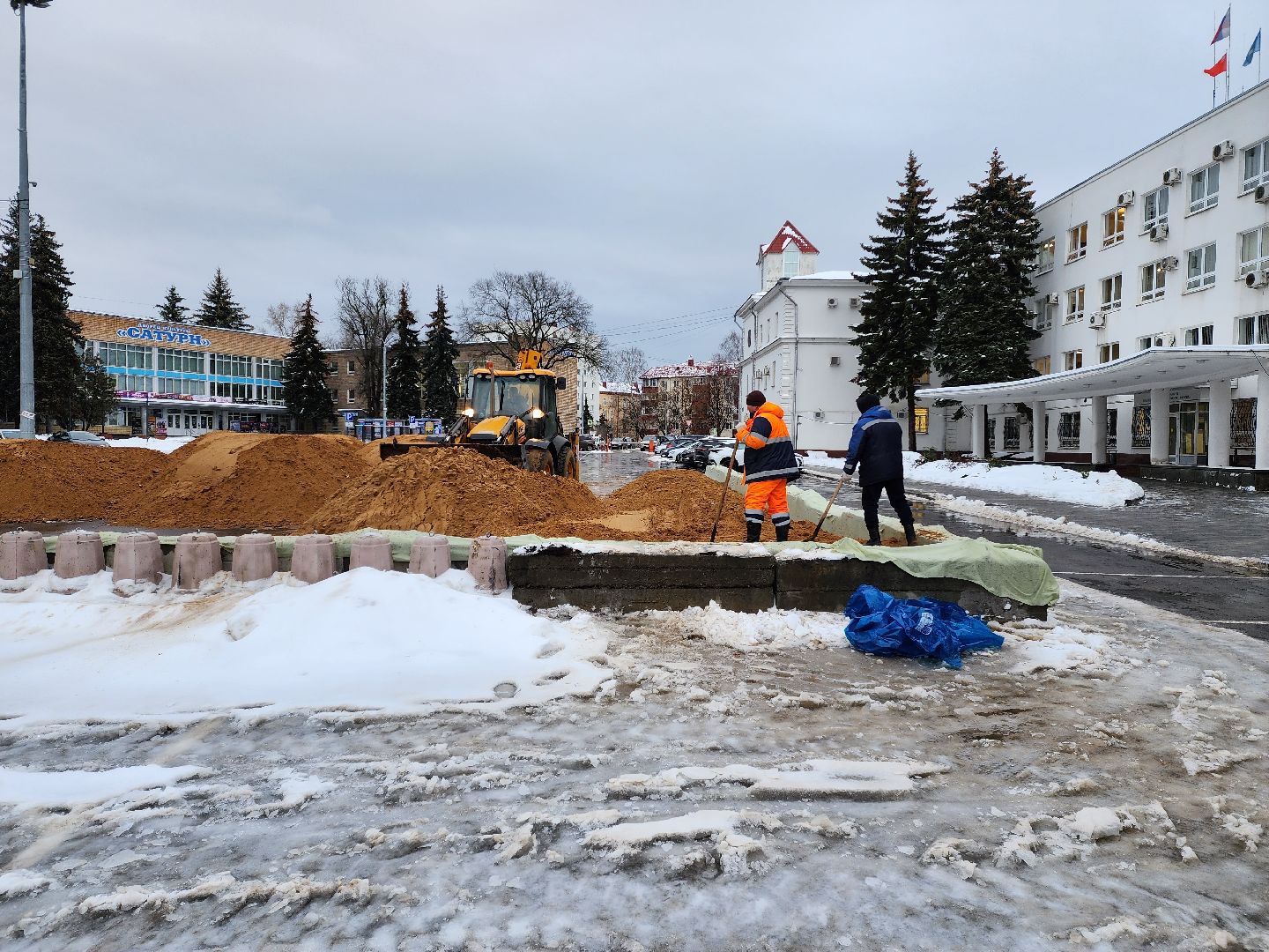 Раменское, благоустройство, каток в центре города,строительство катка,