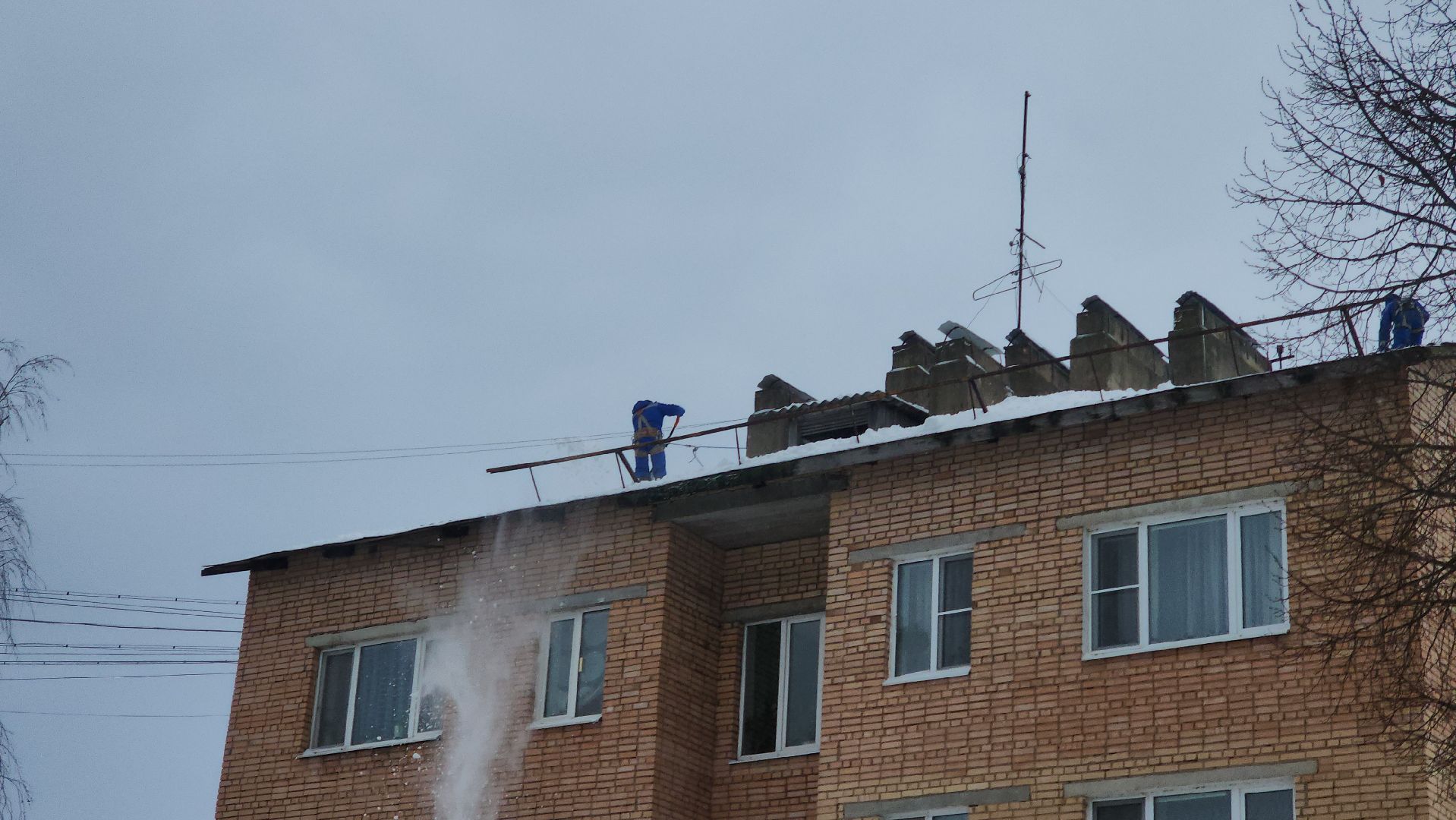 снег, руза, рузский городской округ, московская область, подмосковье, Коммунальные службы, Коммунальщики,