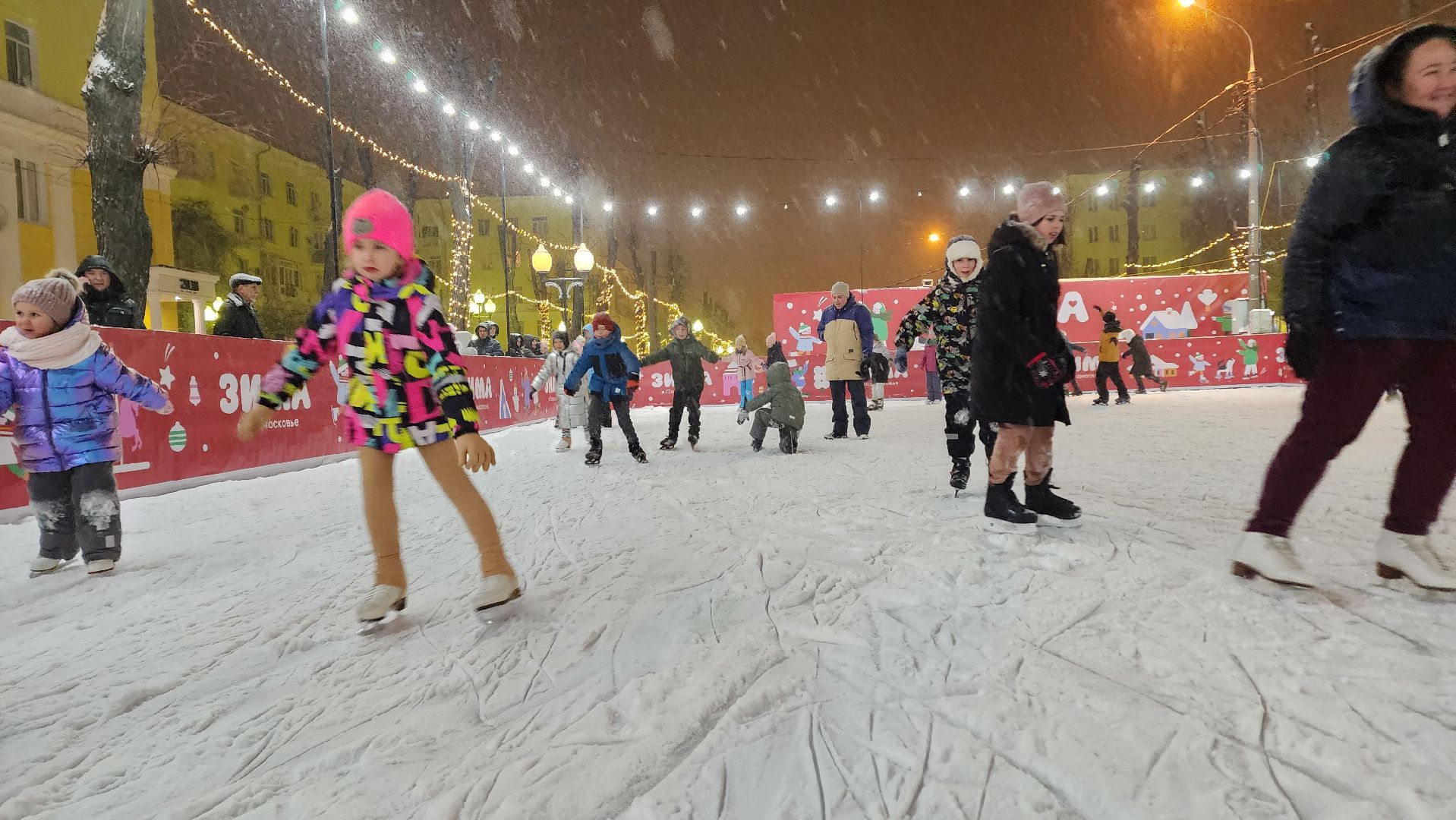 ступино, зима в подмосковье, каток, каток ступино,