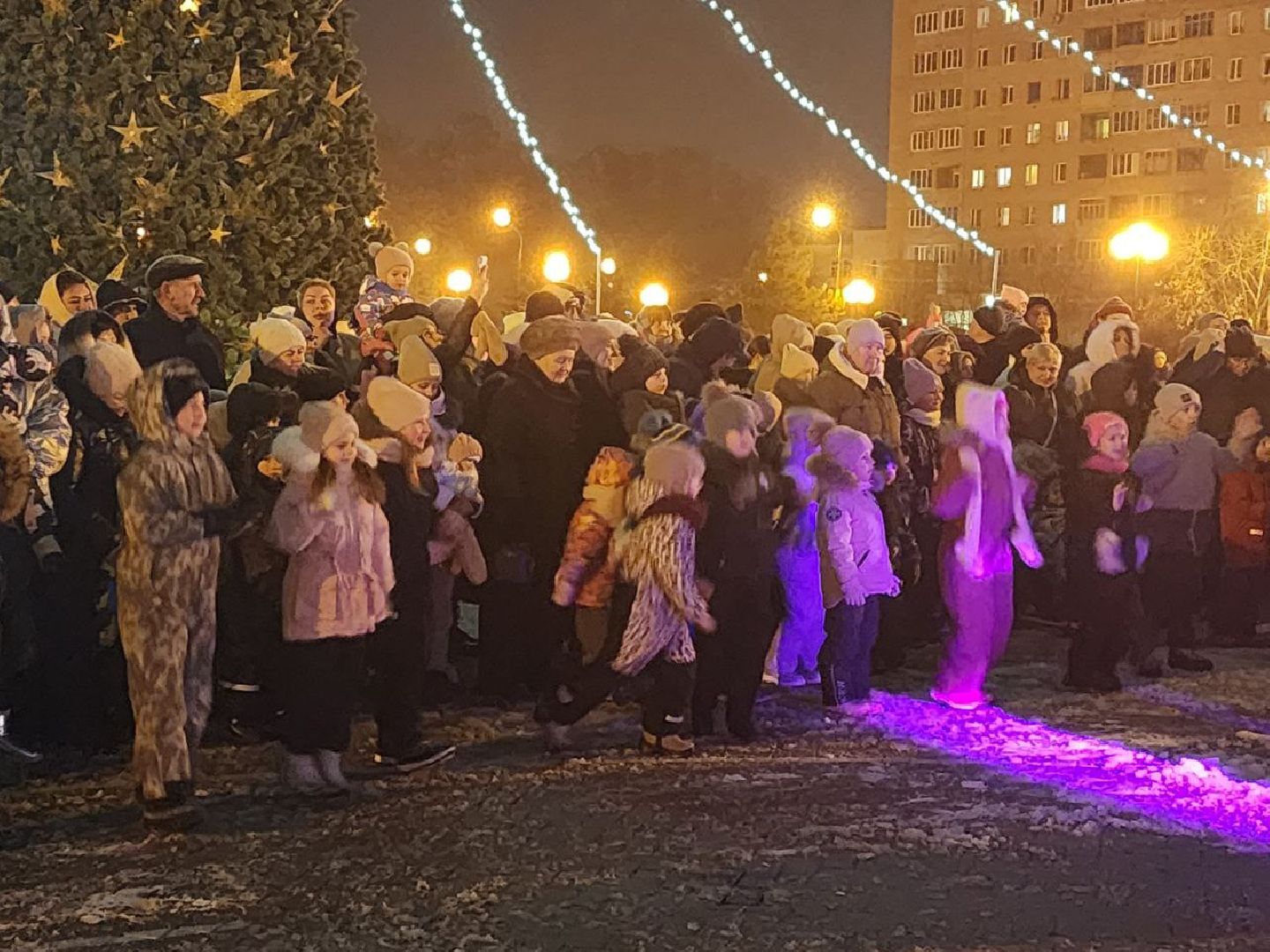 зажжение огней, елка, ёлка, новый год, Заголовацкий, орехово-зуево,