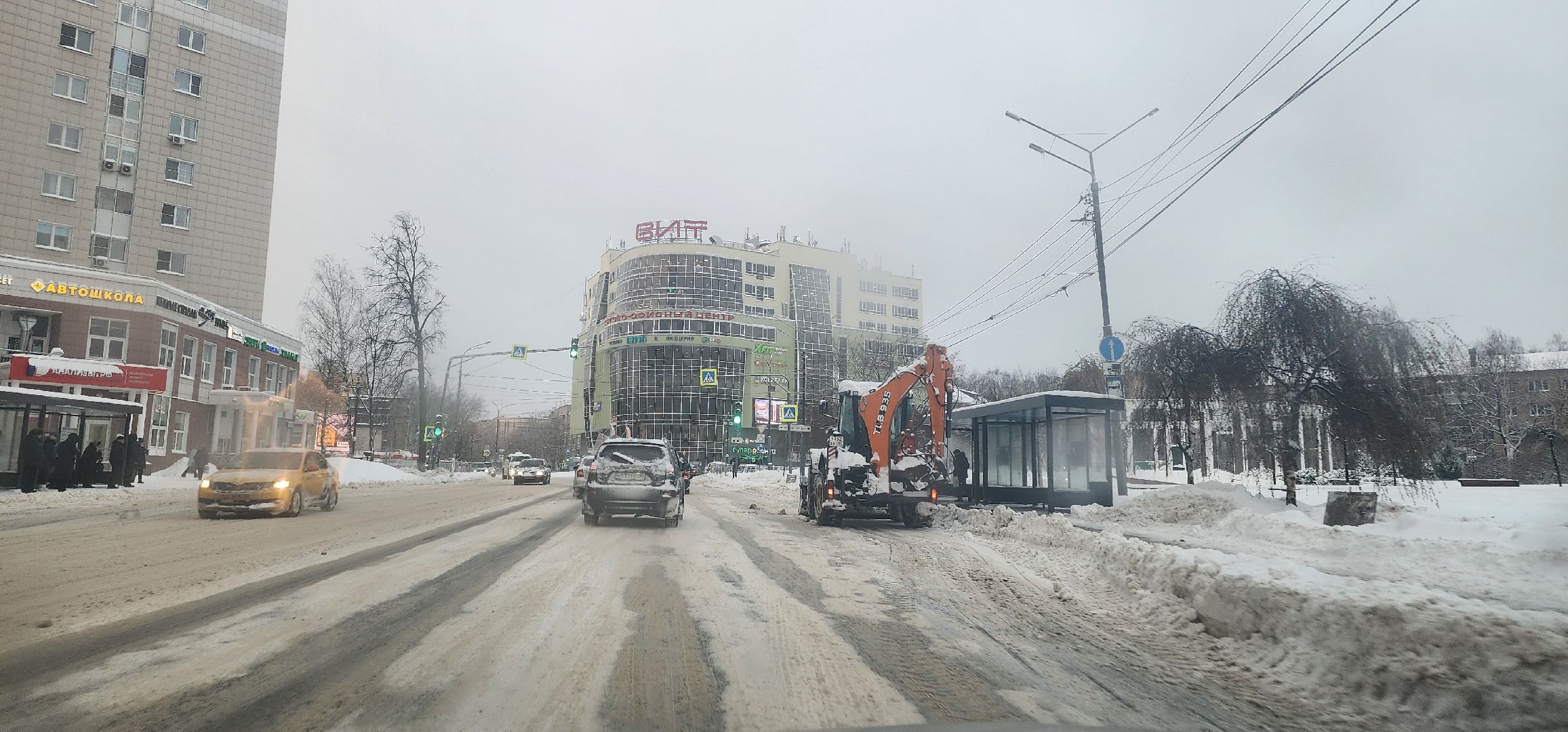 Пушкино, уборка дворов, Уборка снега, Снегопад, Городской округ Пушкинский,