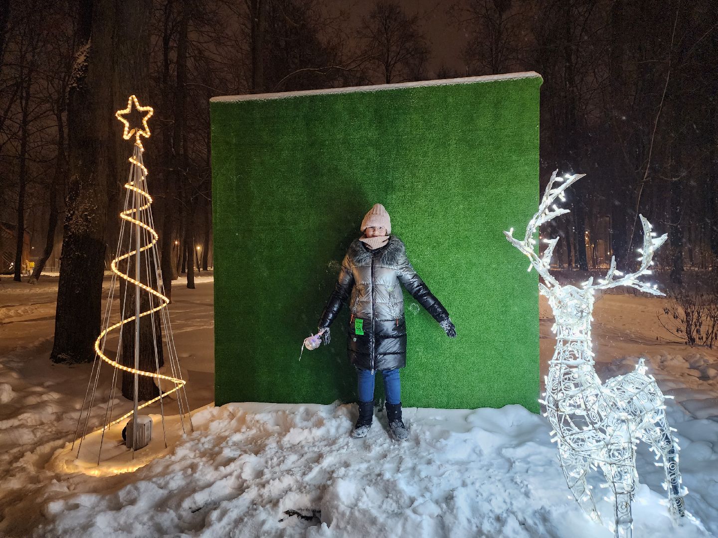 Серпухов, Подмосковье, парк имени олега степанова, иллюминация, зима в подмосковье,