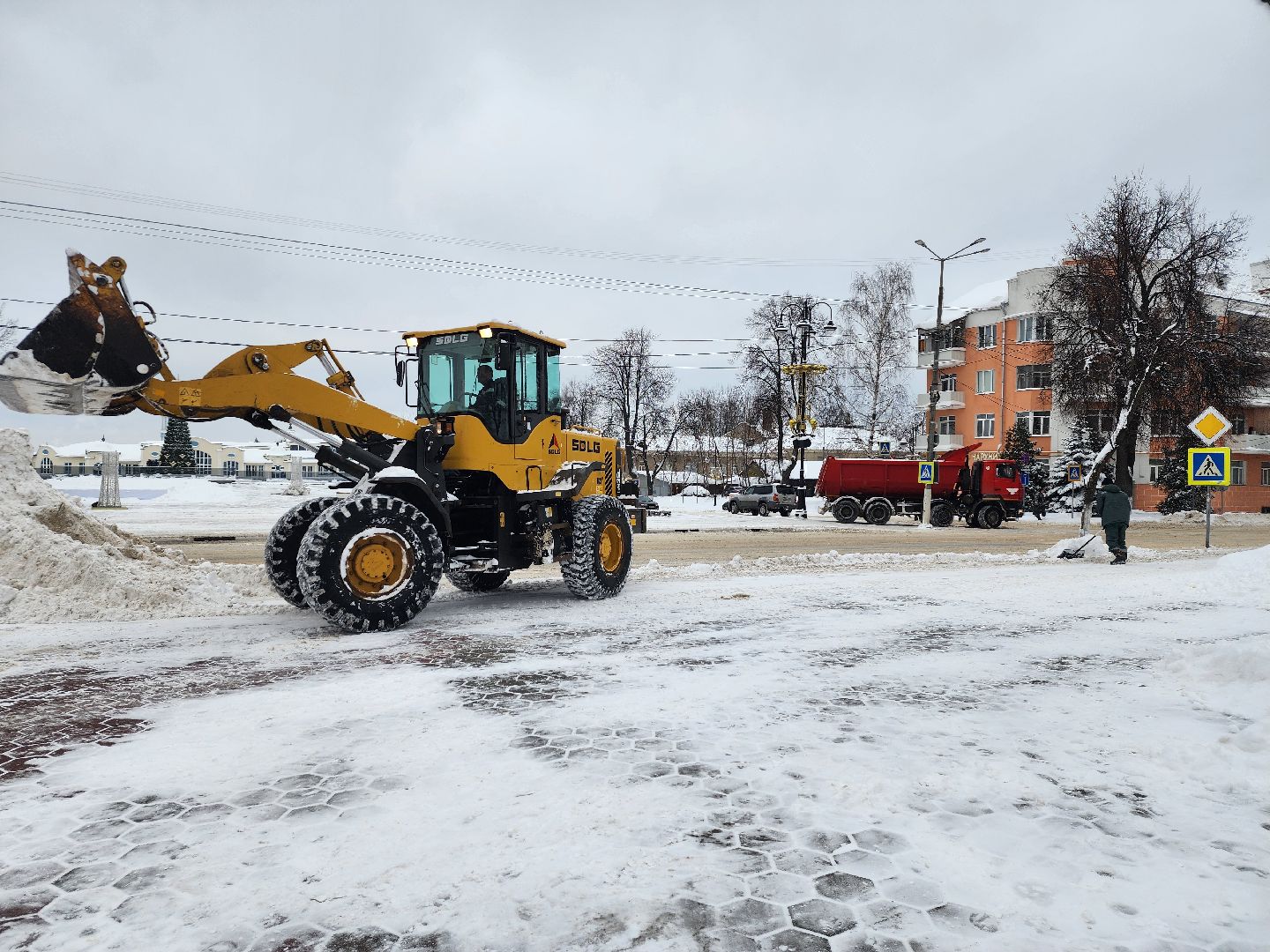 коммунальные службы, уборка общественных территорий, снегопад, Ногинск, Богородский городской округ,
