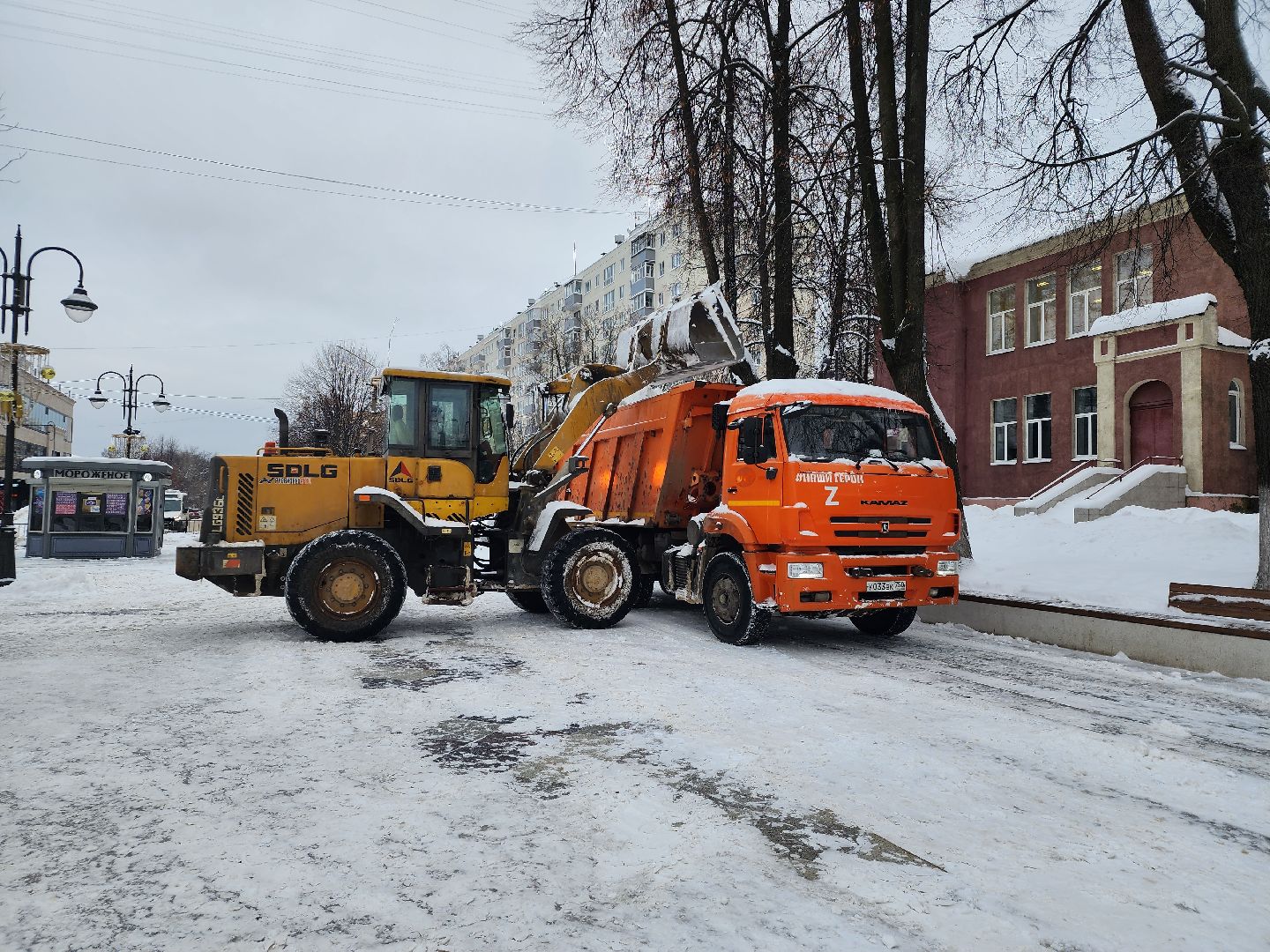 коммунальные службы, уборка общественных территорий, снегопад, Ногинск, Богородский городской округ,