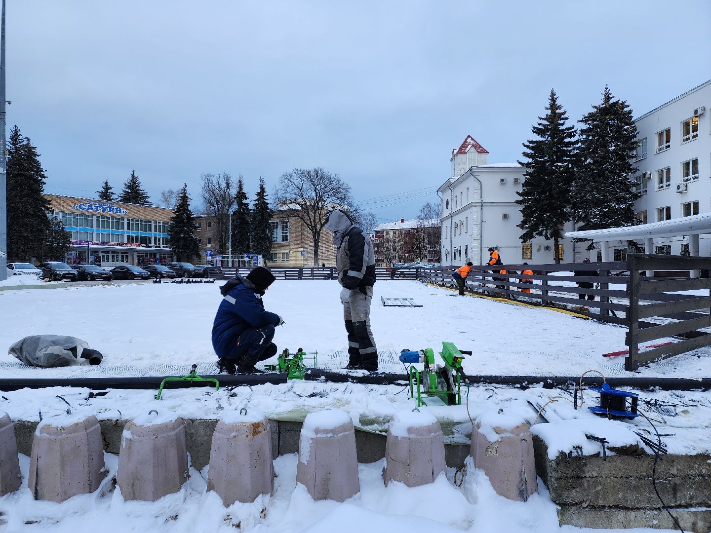 раменское, благоустройство, каток в центре города,