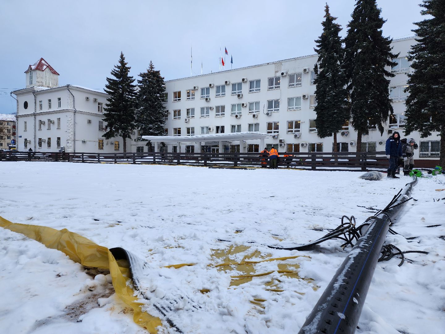 раменское, благоустройство, каток в центре города,